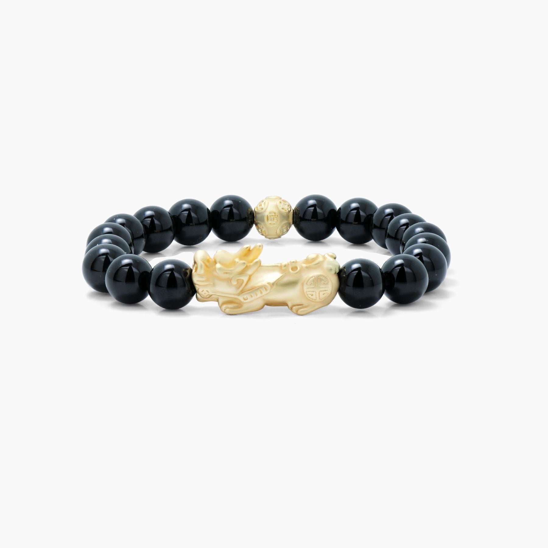 Obsidian Feng Shui Lucky Pixiu Protection & Wealth Bracelet