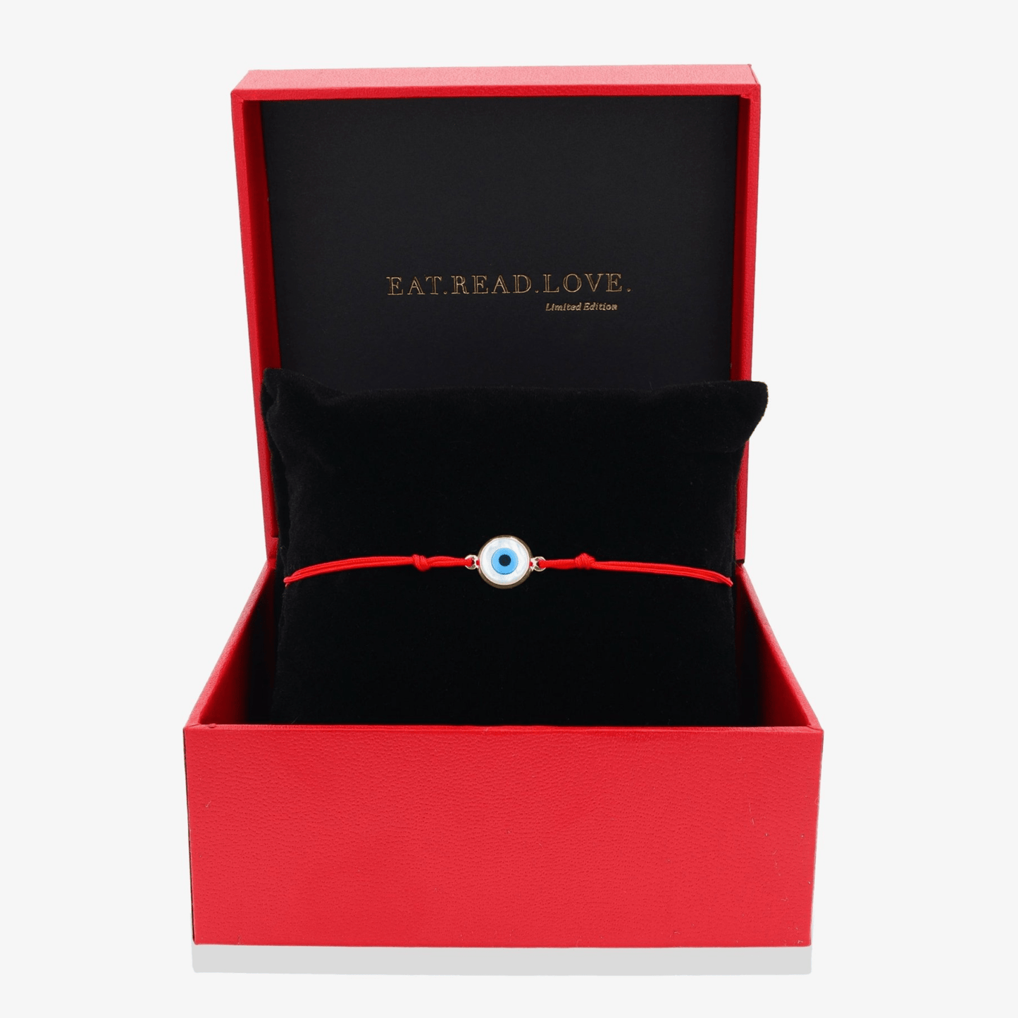 14k REAL Gold Evil Eye Red Thread Bracelet - Eat.Read.Love.