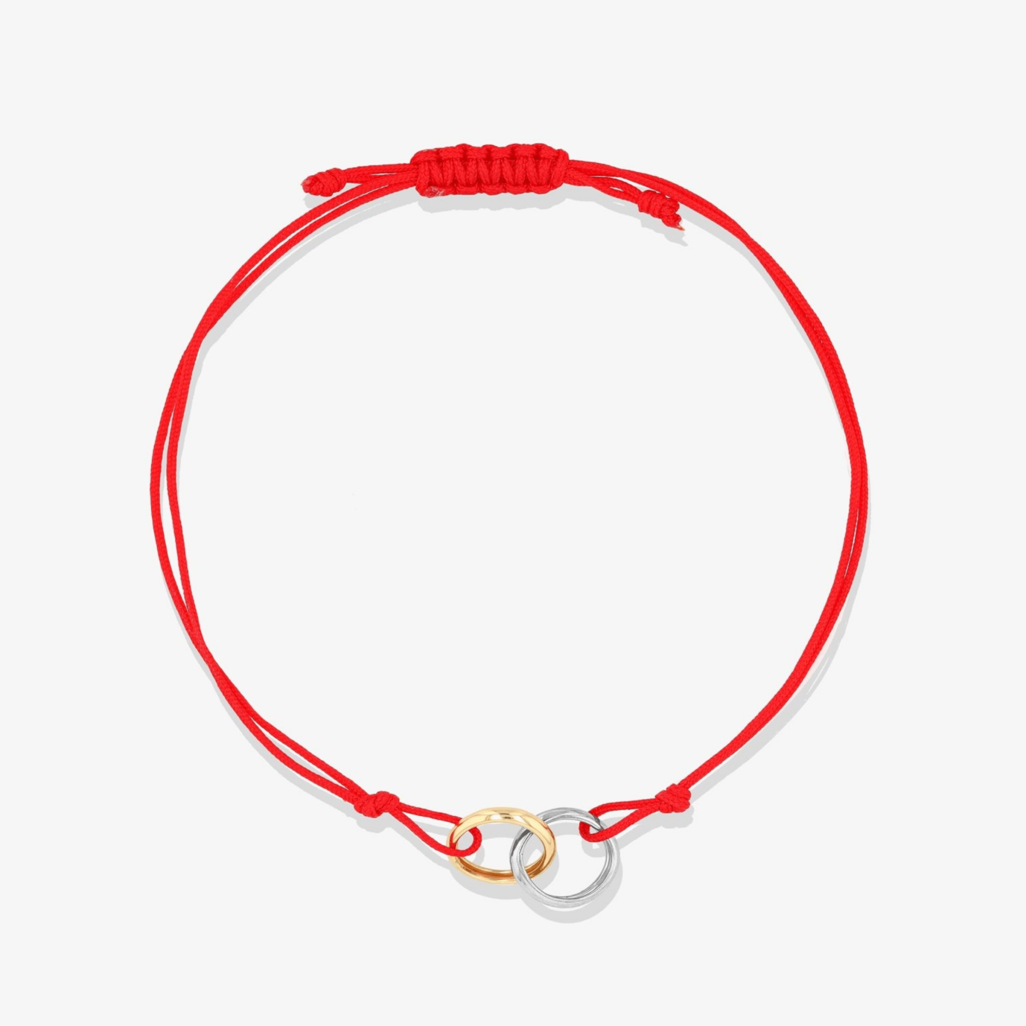 14k REAL Gold Infinity Rings Red Thread Bracelet - Eat.Read.Love.