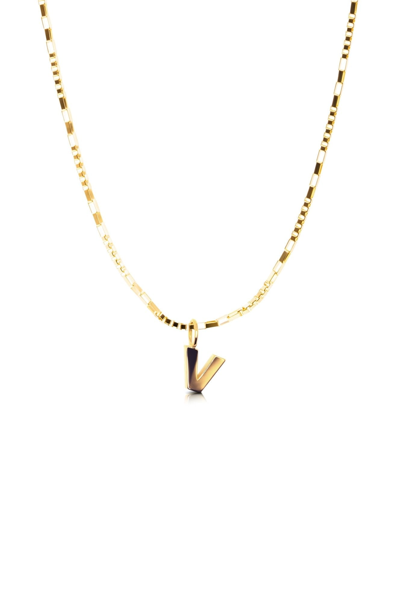 14K REAL Yellow Gold Initial Pendant - Eat.Read.Love.