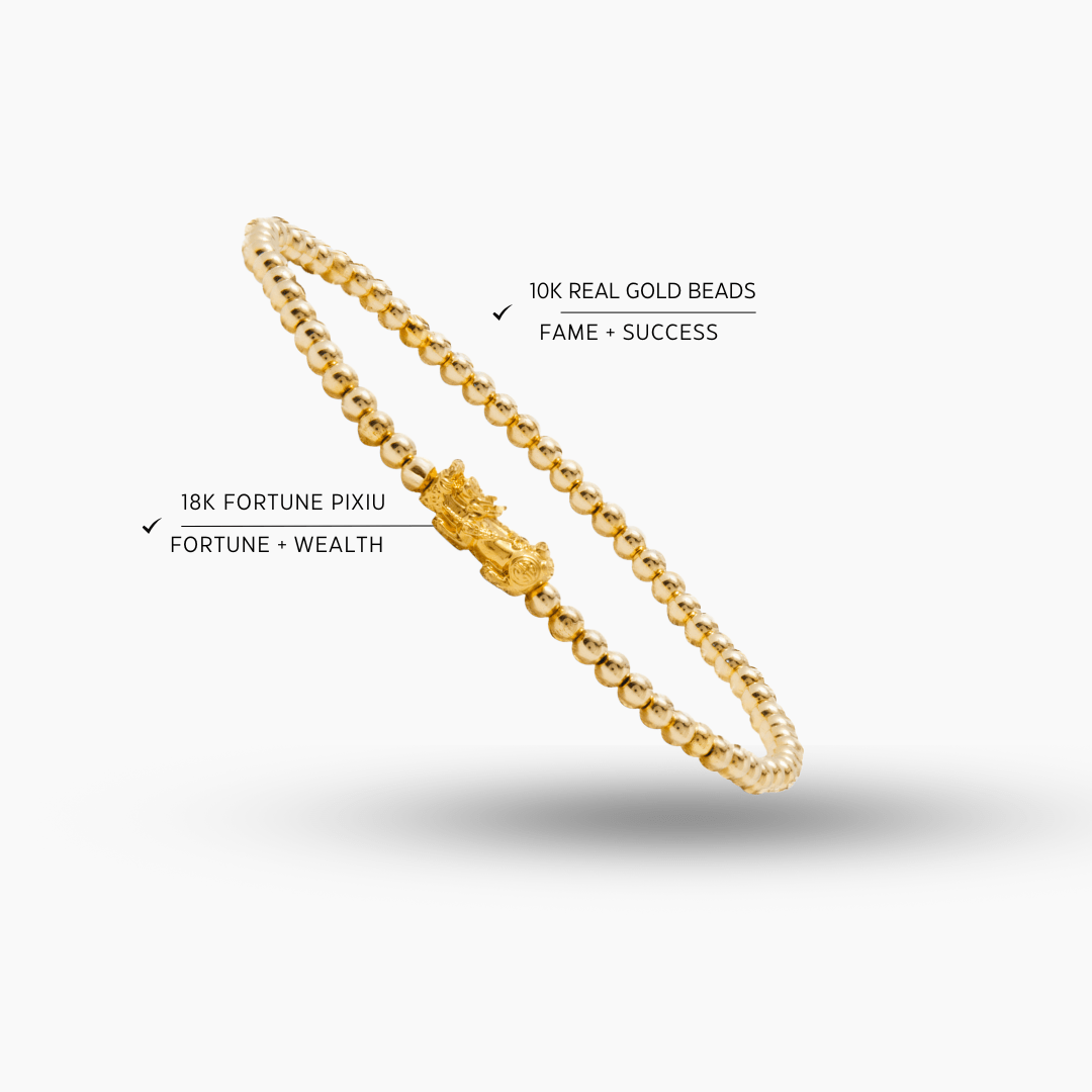 18k Real Gold Fortune Pixiu Bracelet - Eat.Read.Love.