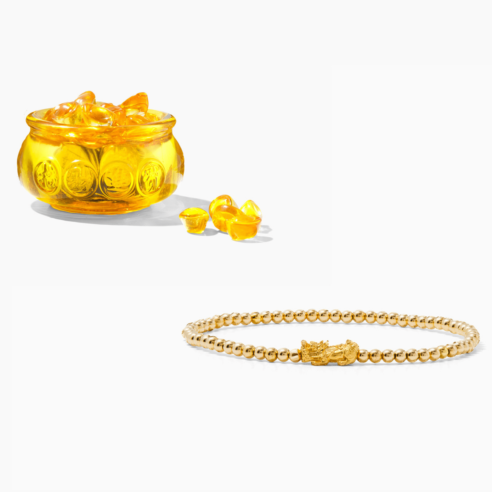 18k Real Gold Fortune Pixiu Bracelet - Eat.Read.Love.
