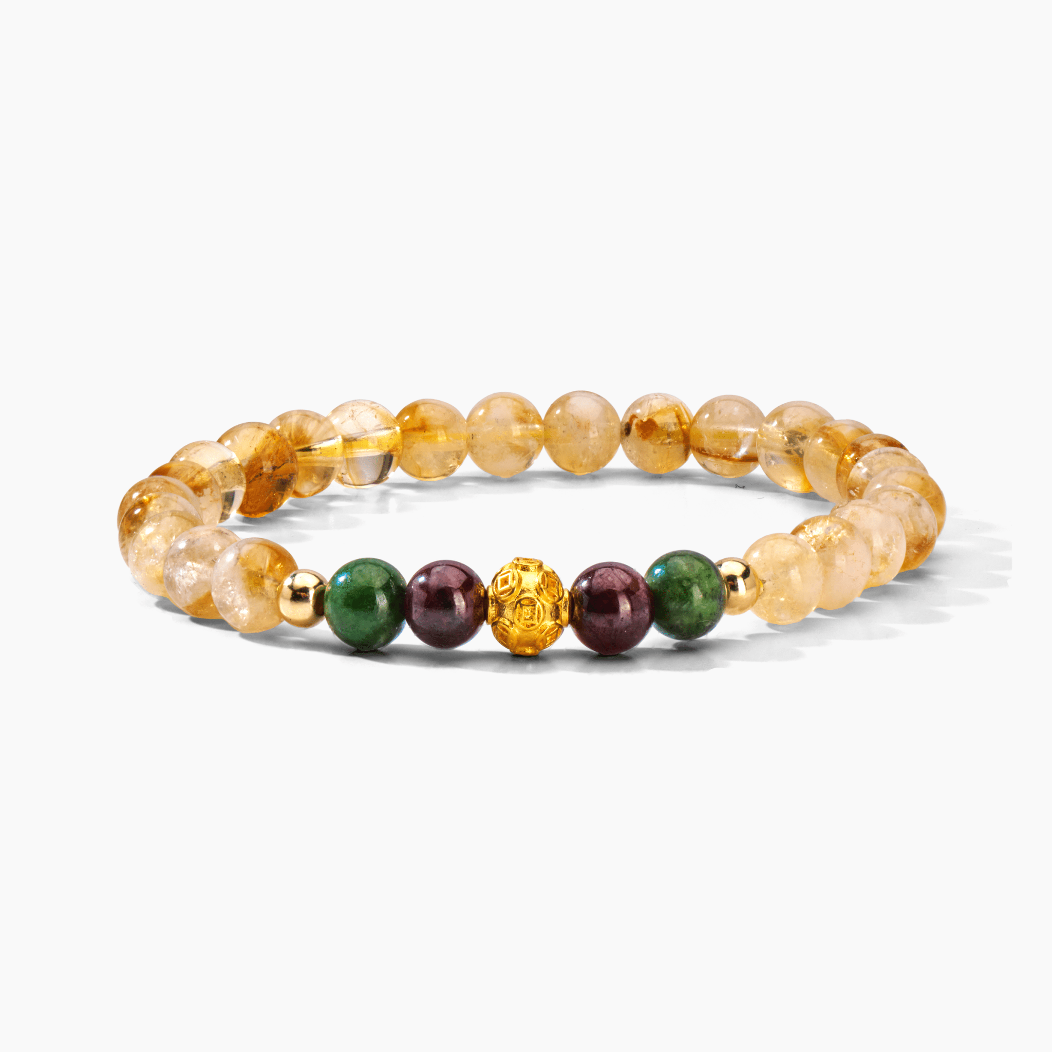 18k REAL Gold Money Ball Fortune Attraction Citrine Bracelet - Eat.Read.Love.