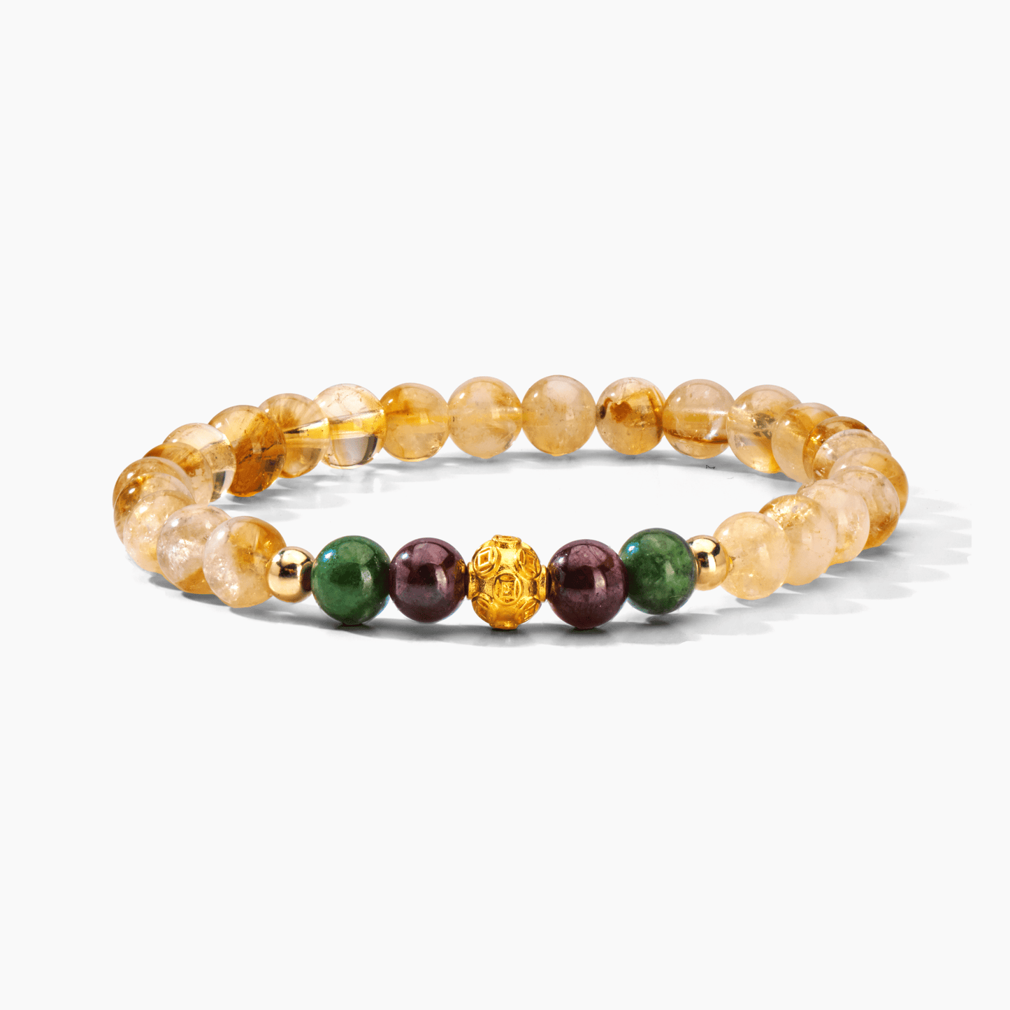 18k REAL Gold Money Ball Fortune Attraction Citrine Bracelet - Eat.Read.Love.