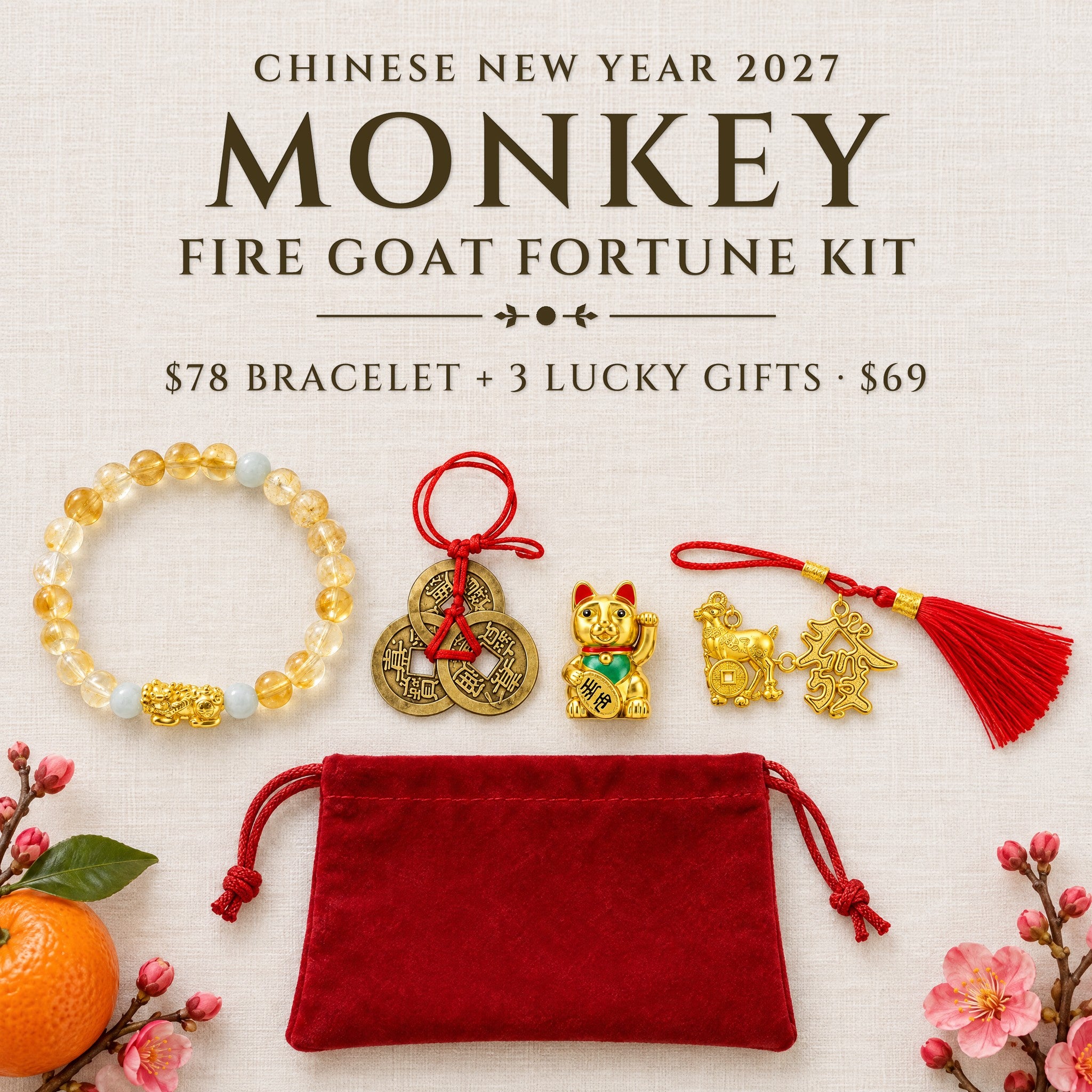 2027 Monkey Fire Goat Fortune Kit · Monkey