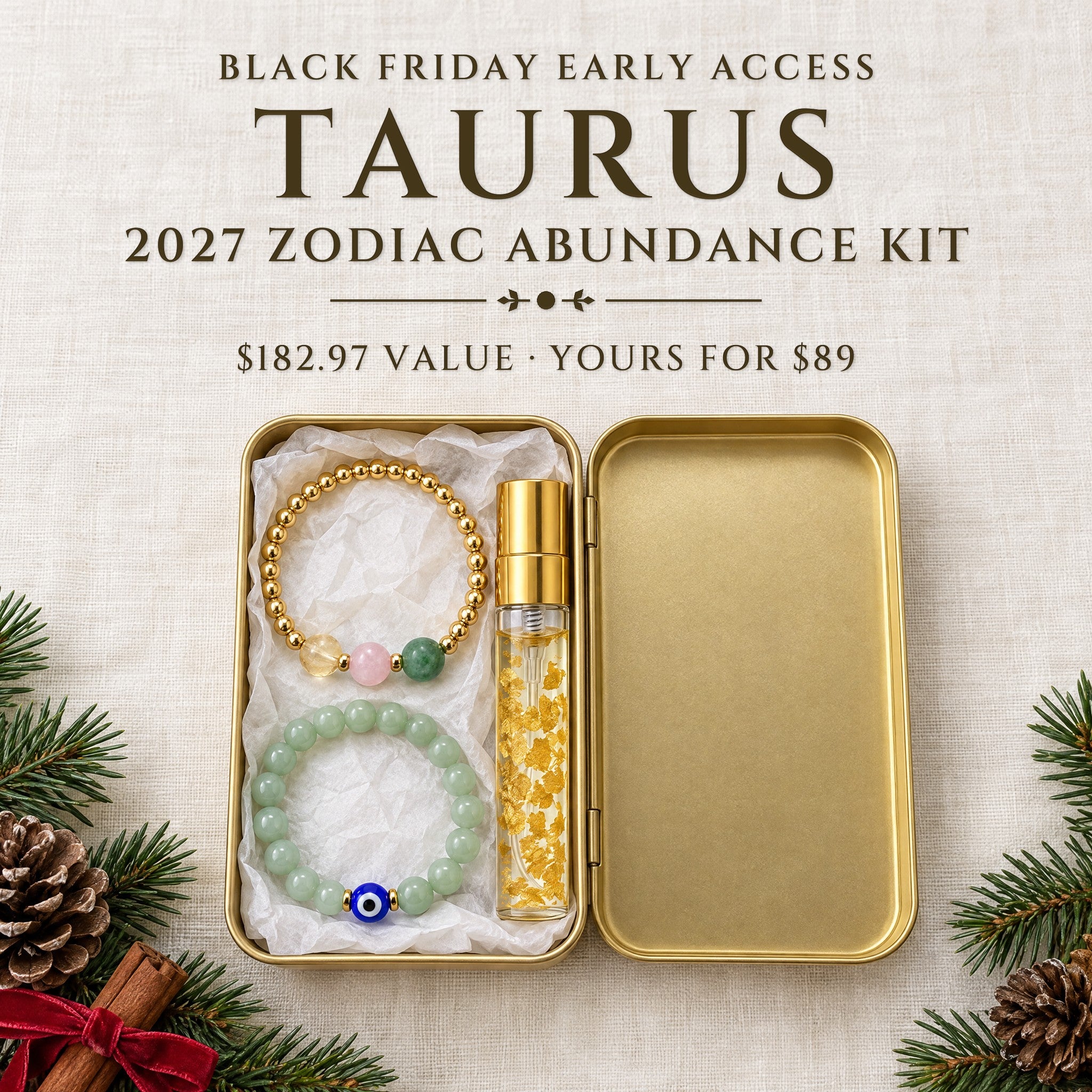 2027 Taurus Zodiac Abundance Kit · Gold