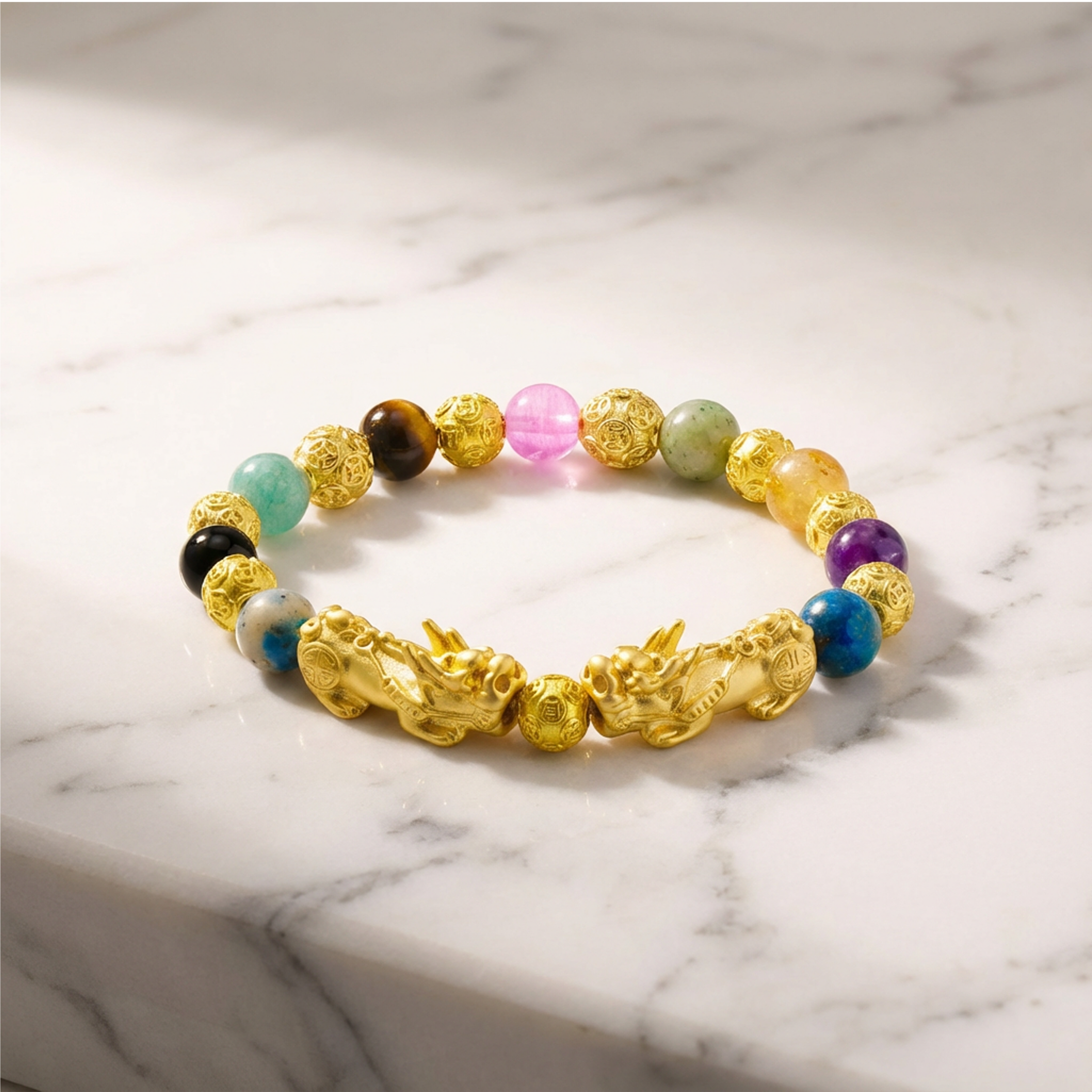 Surya Pixiu Multi Fortune Gemstone Bracelet