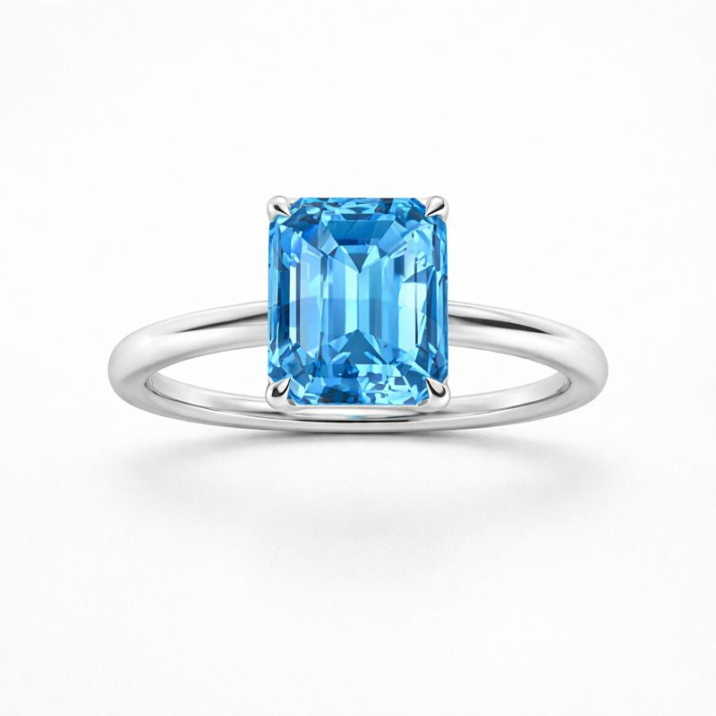 Blue Topaz Sterling Silver Ring