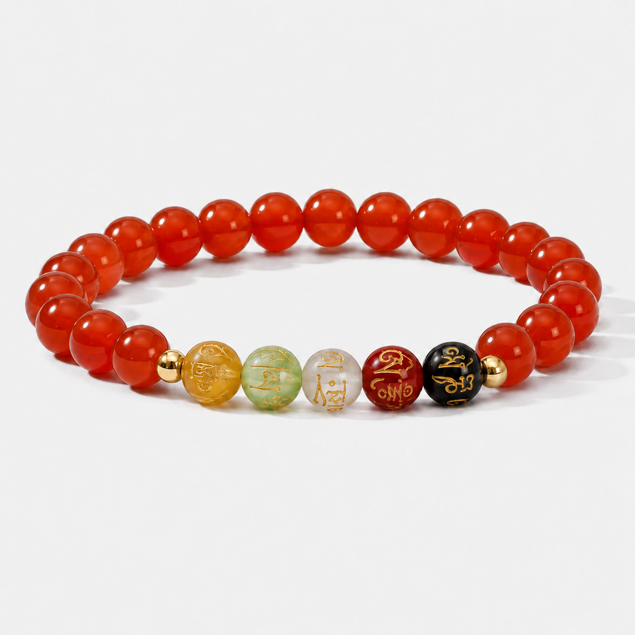 Aries Expansion Bracelet Carnelian with Real Gold