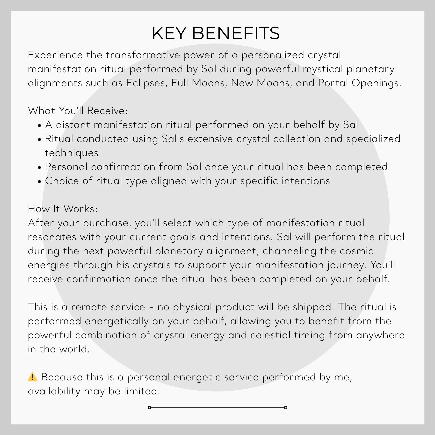 Remote Crystal Manifestation Ritual