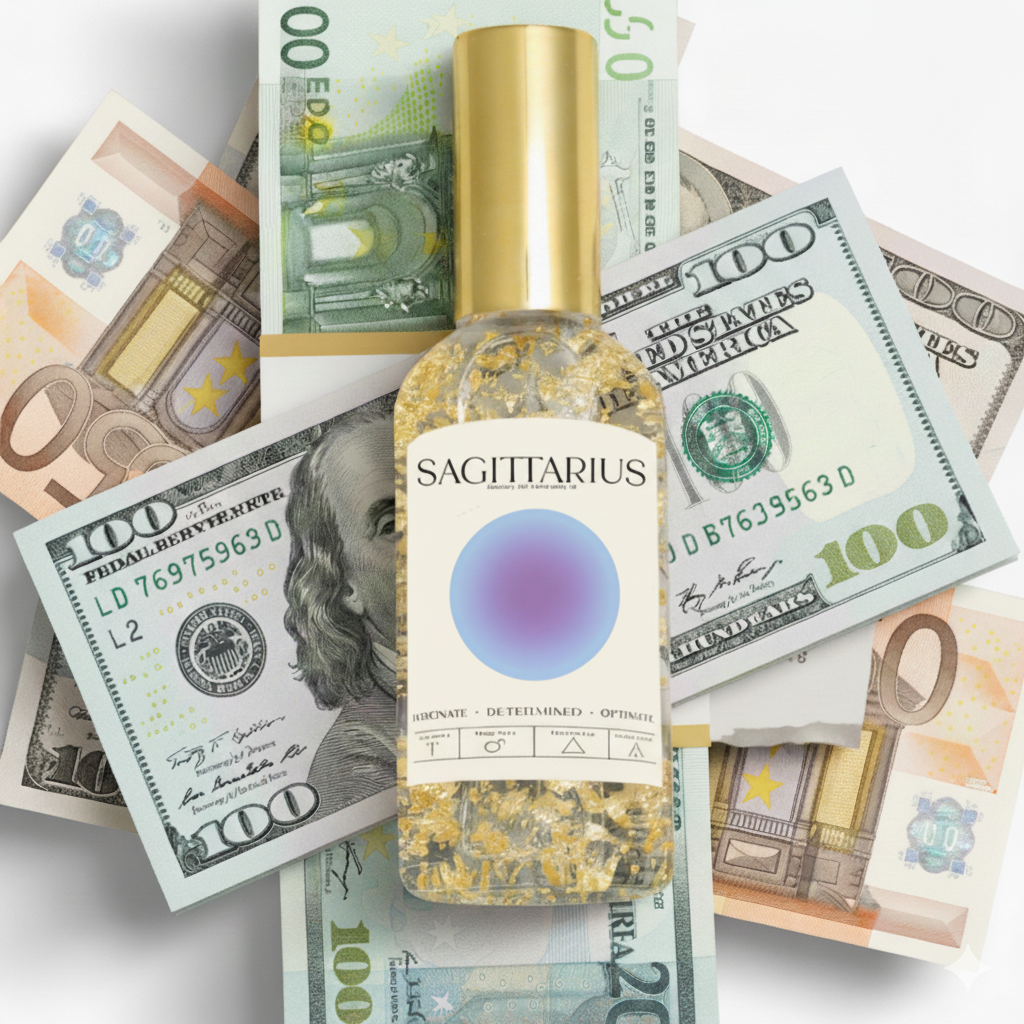 Sagittarius Zodiac Fortune and Romance Mist Spray With 24k Gold