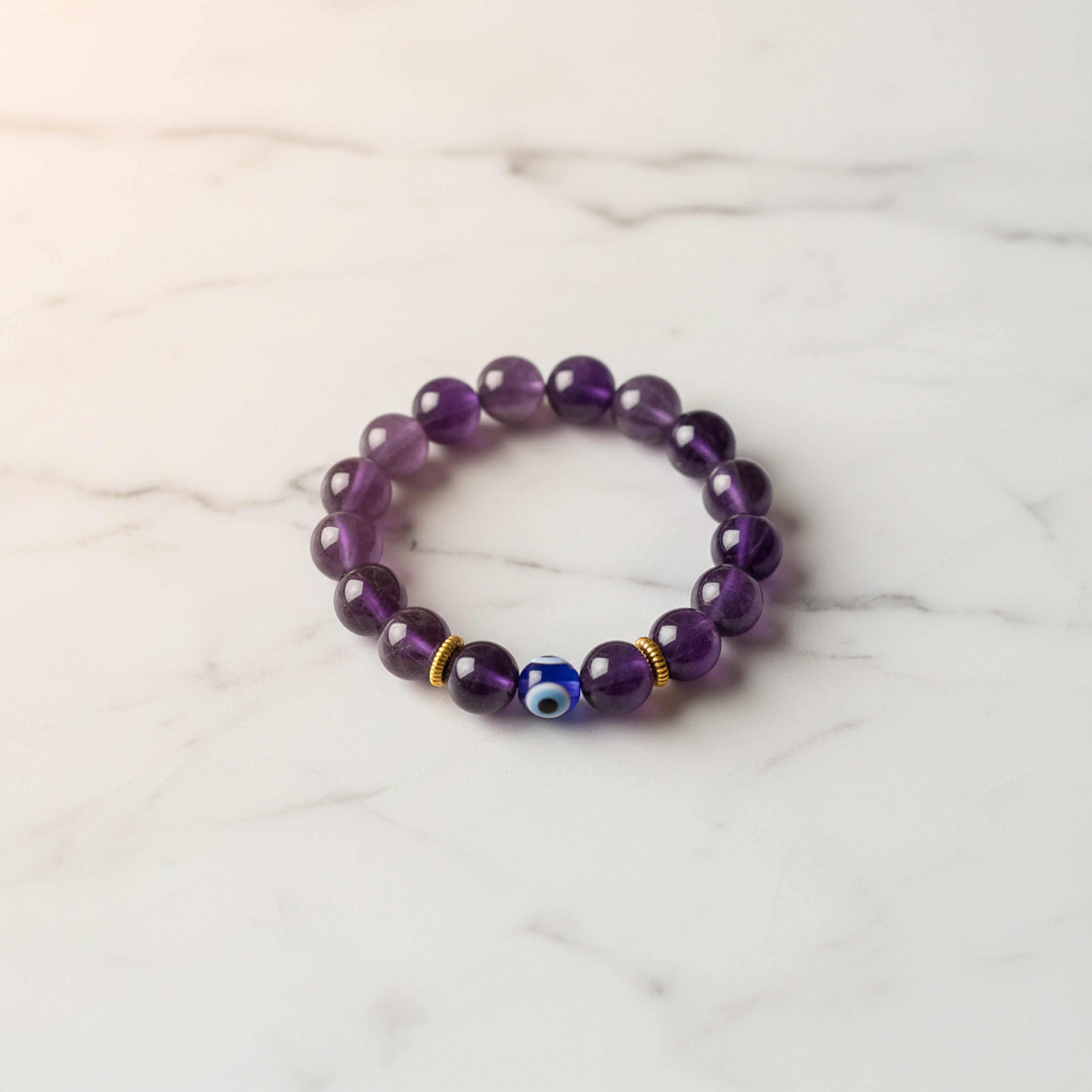 The Third Eye Amethyst Evil Eye Ring