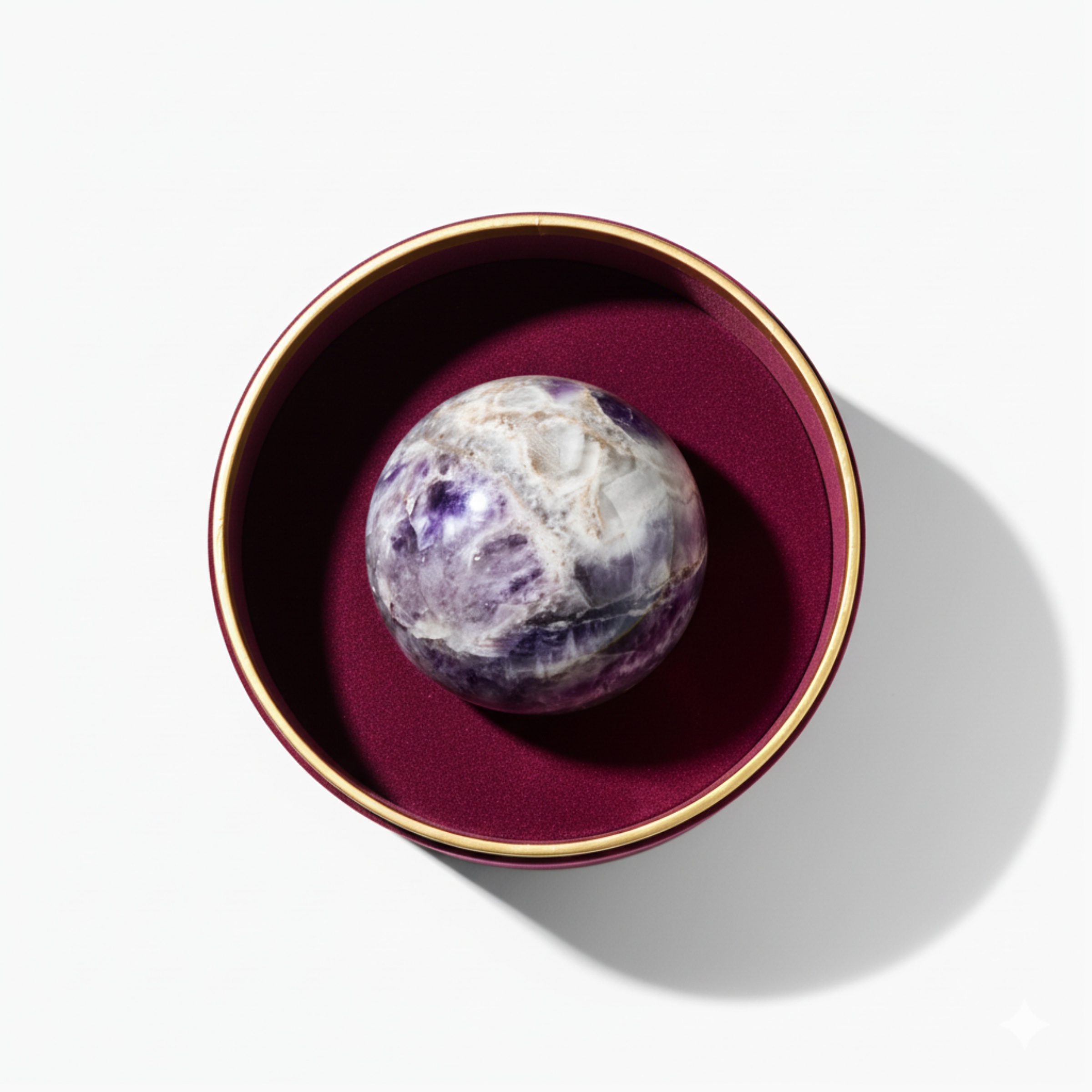 Large Amethyst Crystal Sphere Gift Box Set
