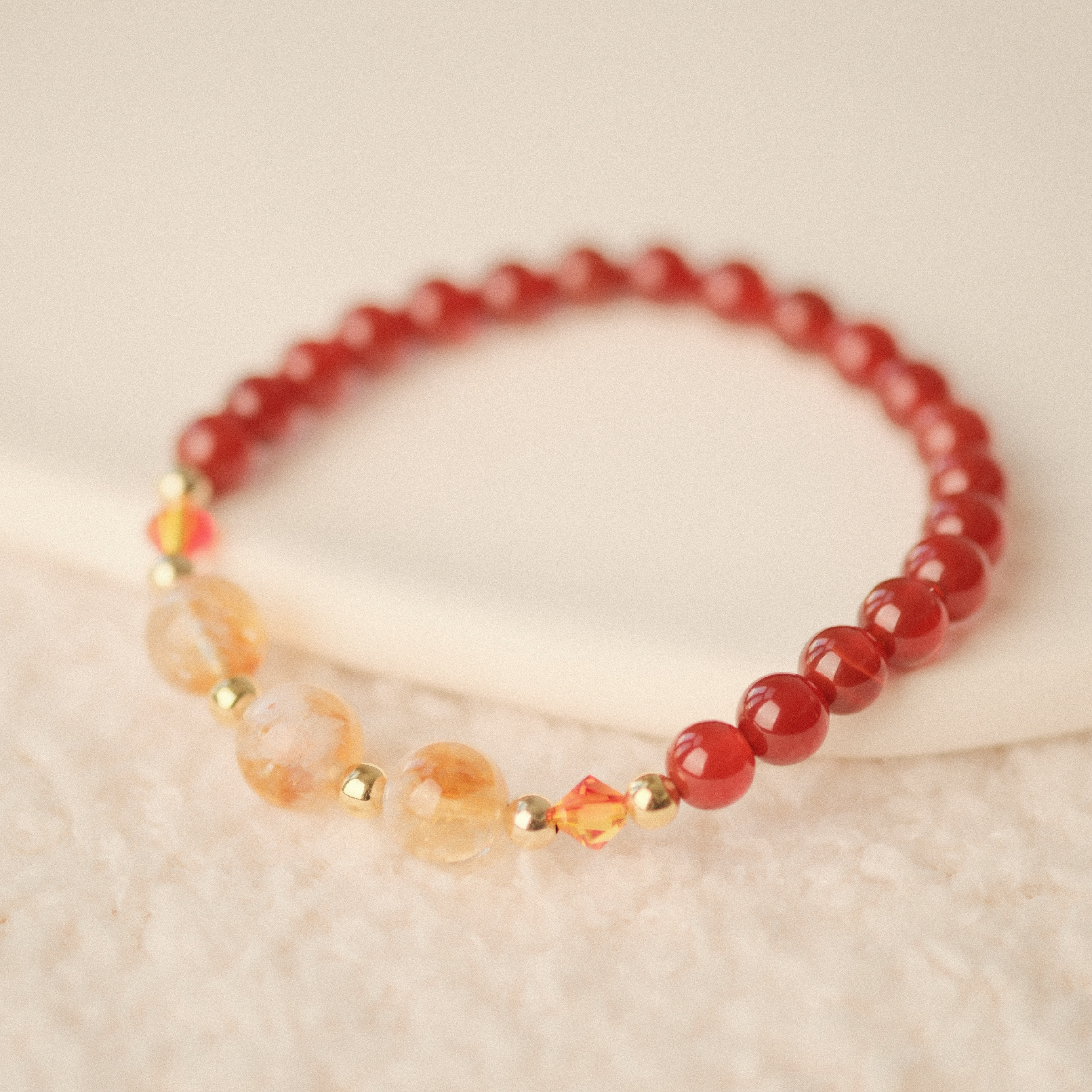 Aries Lucky Zodiac Trio Crystal Bracelet