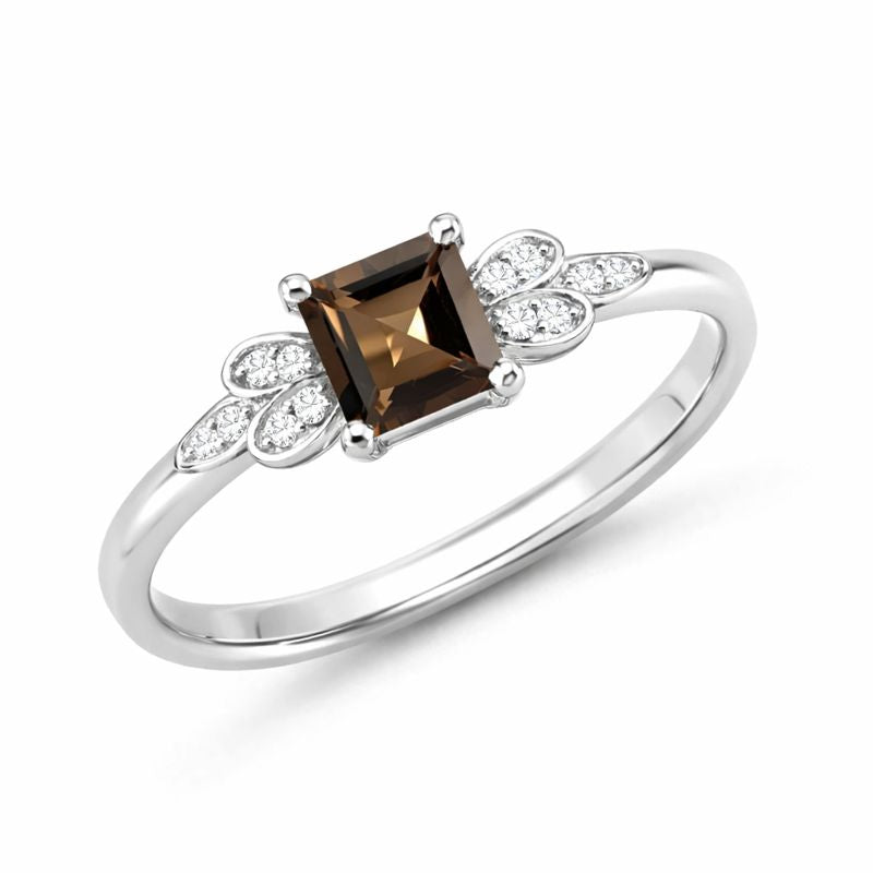 Smoky Quartz Sterling Silver Ring