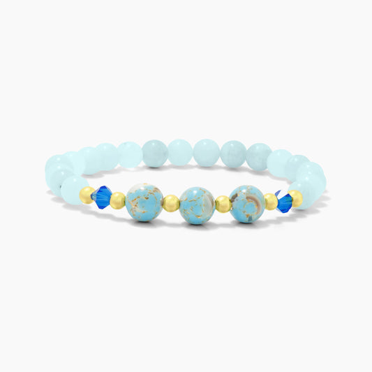 Sagittarius Lucky Zodiac Trio Crystal Bracelet