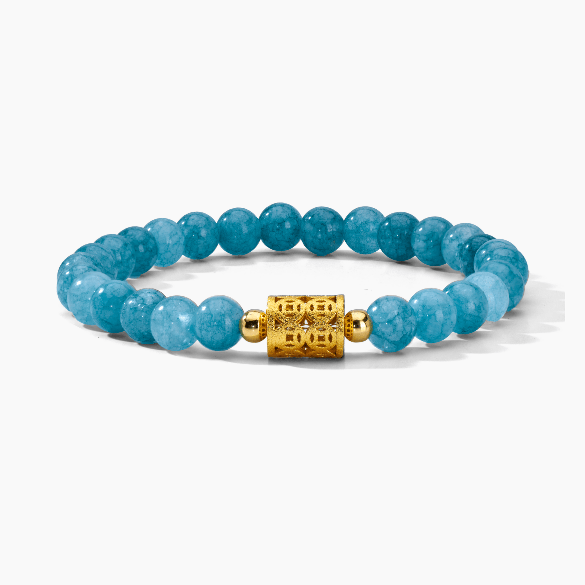 Aquamarine 11:11 Calling in Cash Gemstone Bracelet - Eat.Read.Love.