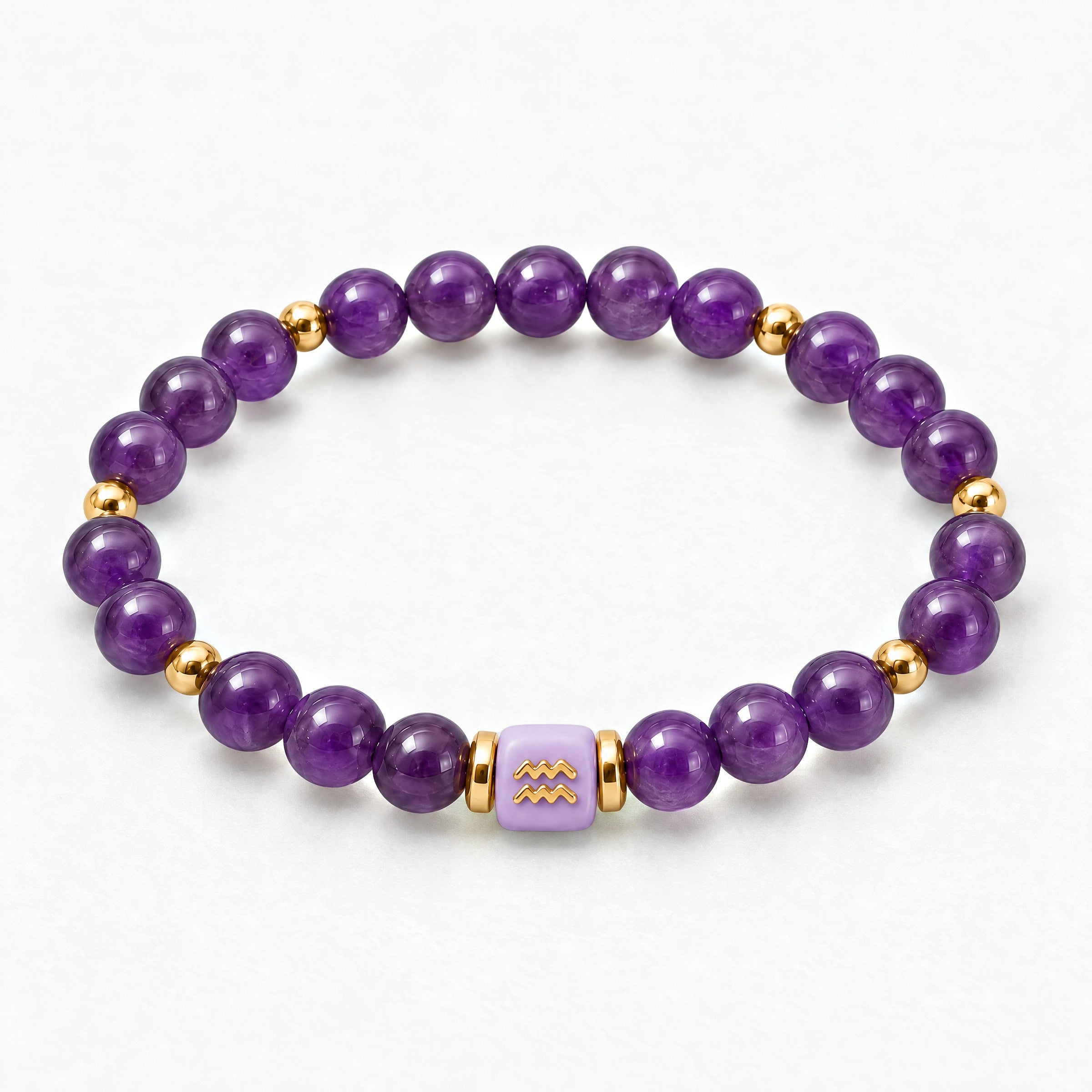 Aquarius Zodiac Signature Bracelet
