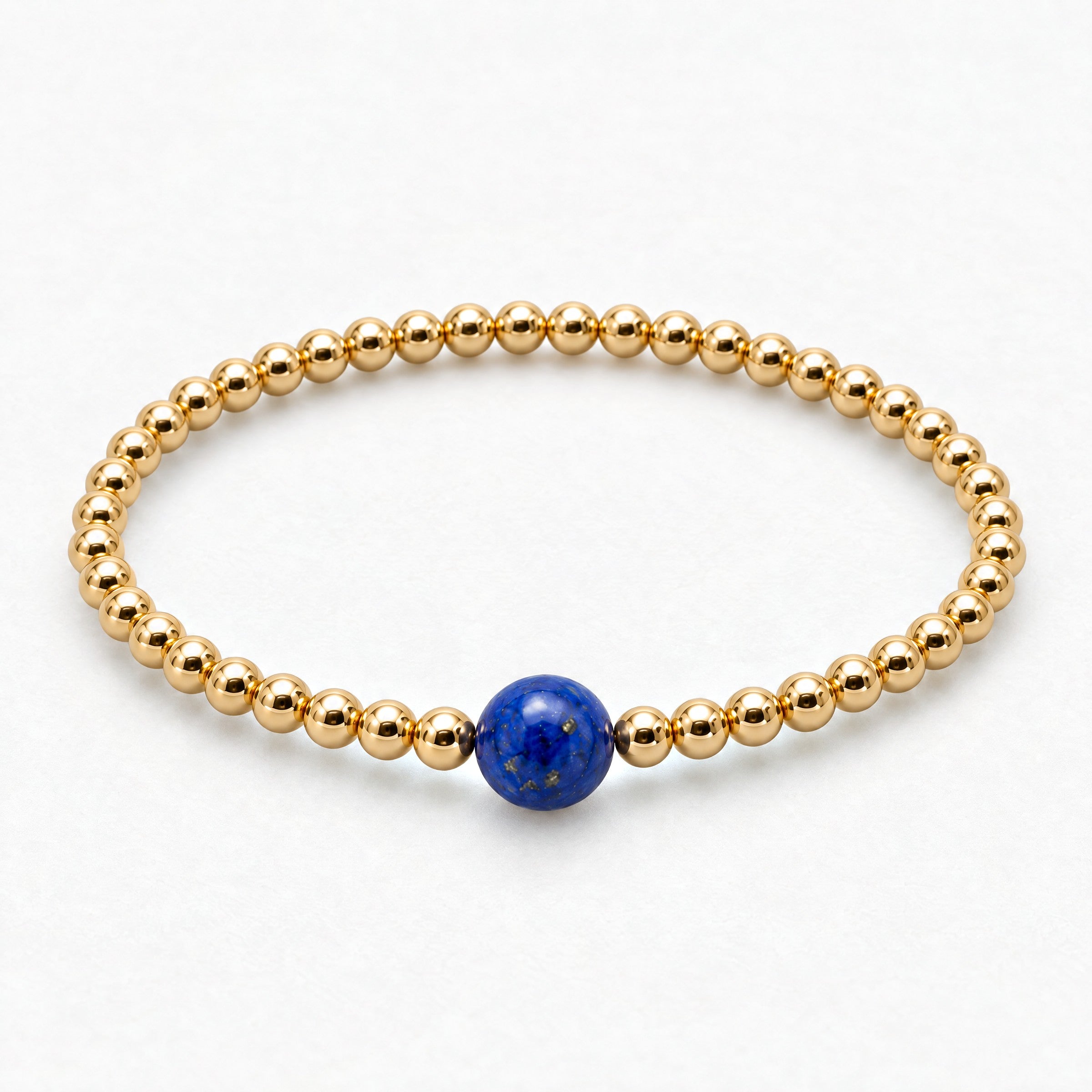 Aries Golden Zodiac Lapis Lazuli 2026 Bracelet REAL Gold