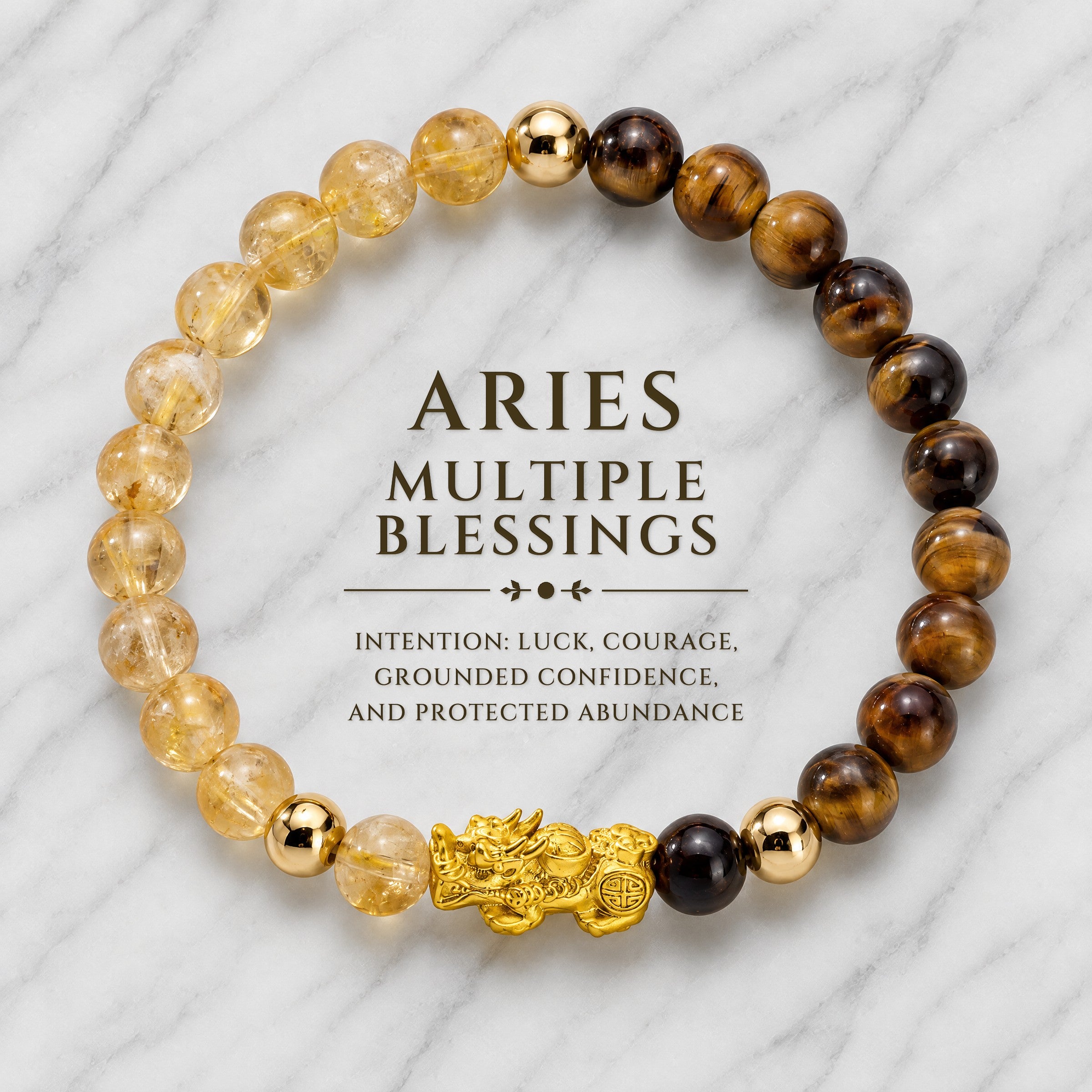 Aries Zodiac Feng Shui Pixiu Bracelet