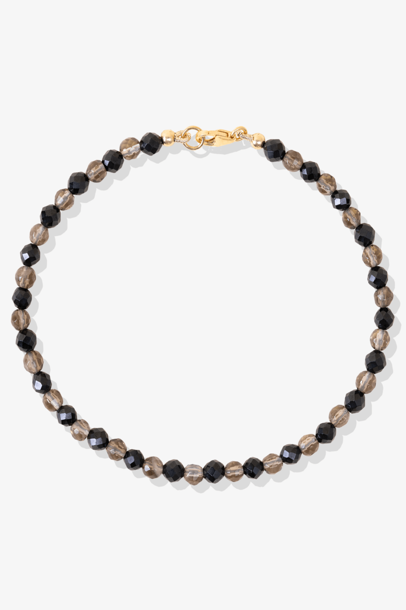 Black Obsidian and Smoky Quartz Bracelet - Energy Clearing - Eat.Read.Love.