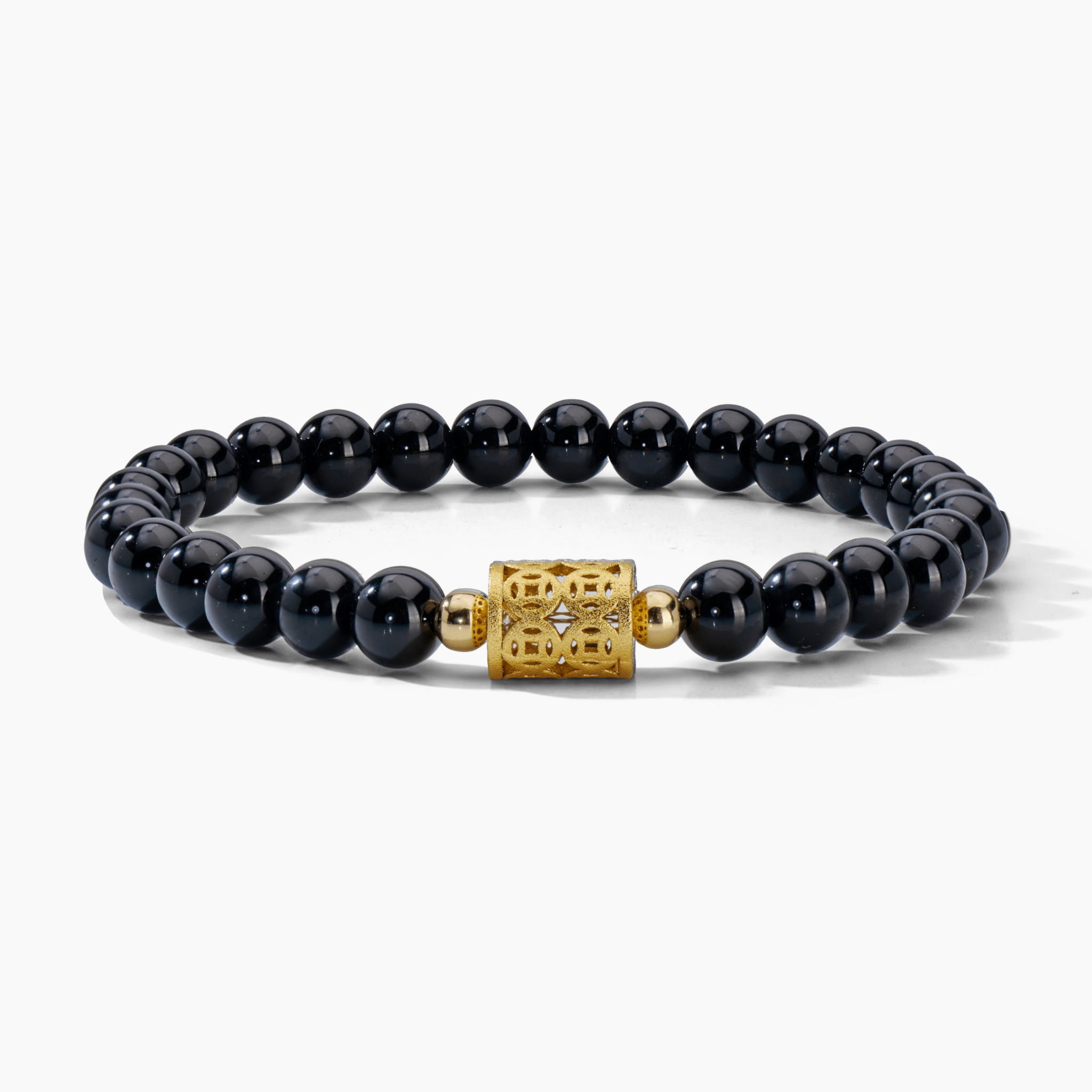 Black Obsidian Money Gate 11:11 Gemstone Bracelet - Eat.Read.Love.