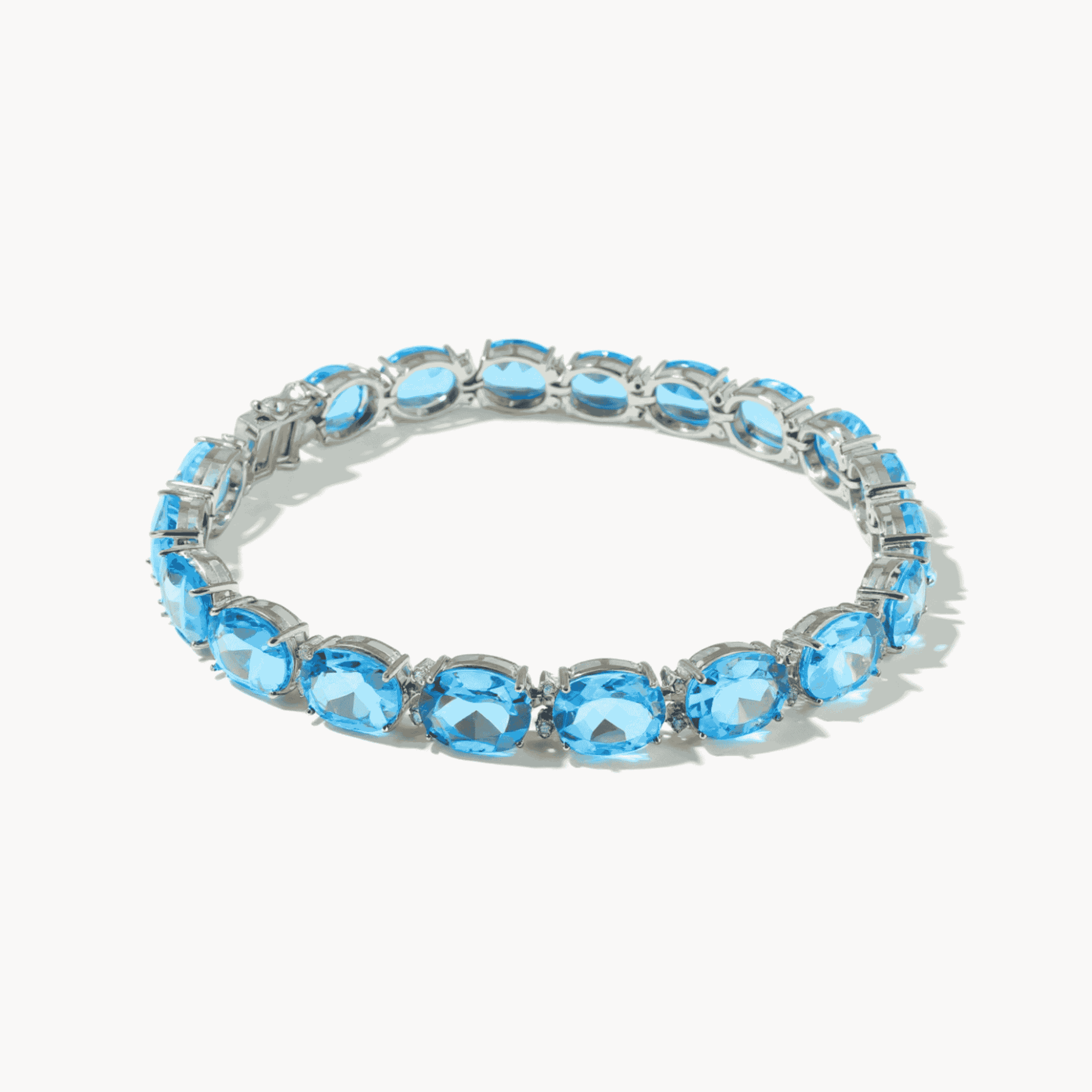 Blue Topaz Sterling Silver Tennis Bracelet – Clarity & Confidence - Eat.Read.Love.