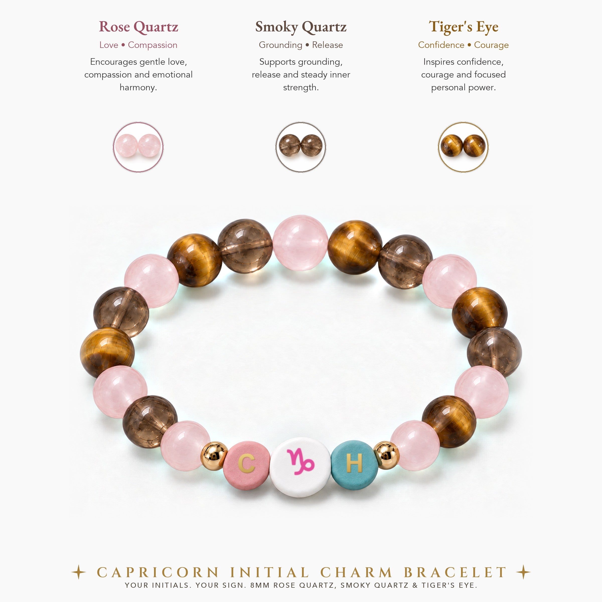 Capricorn Initial Charm Bracelet