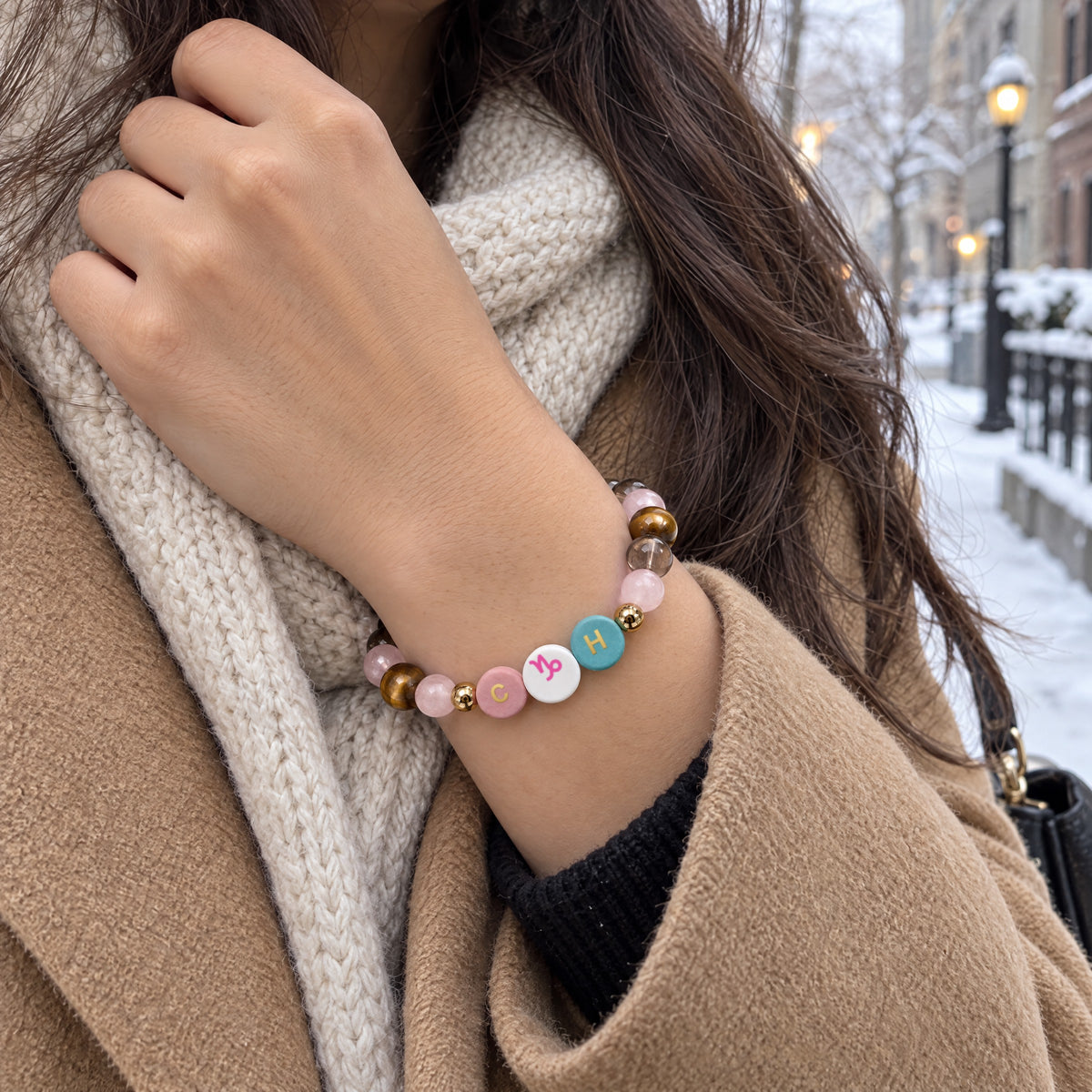 Capricorn Initial Charm Bracelet