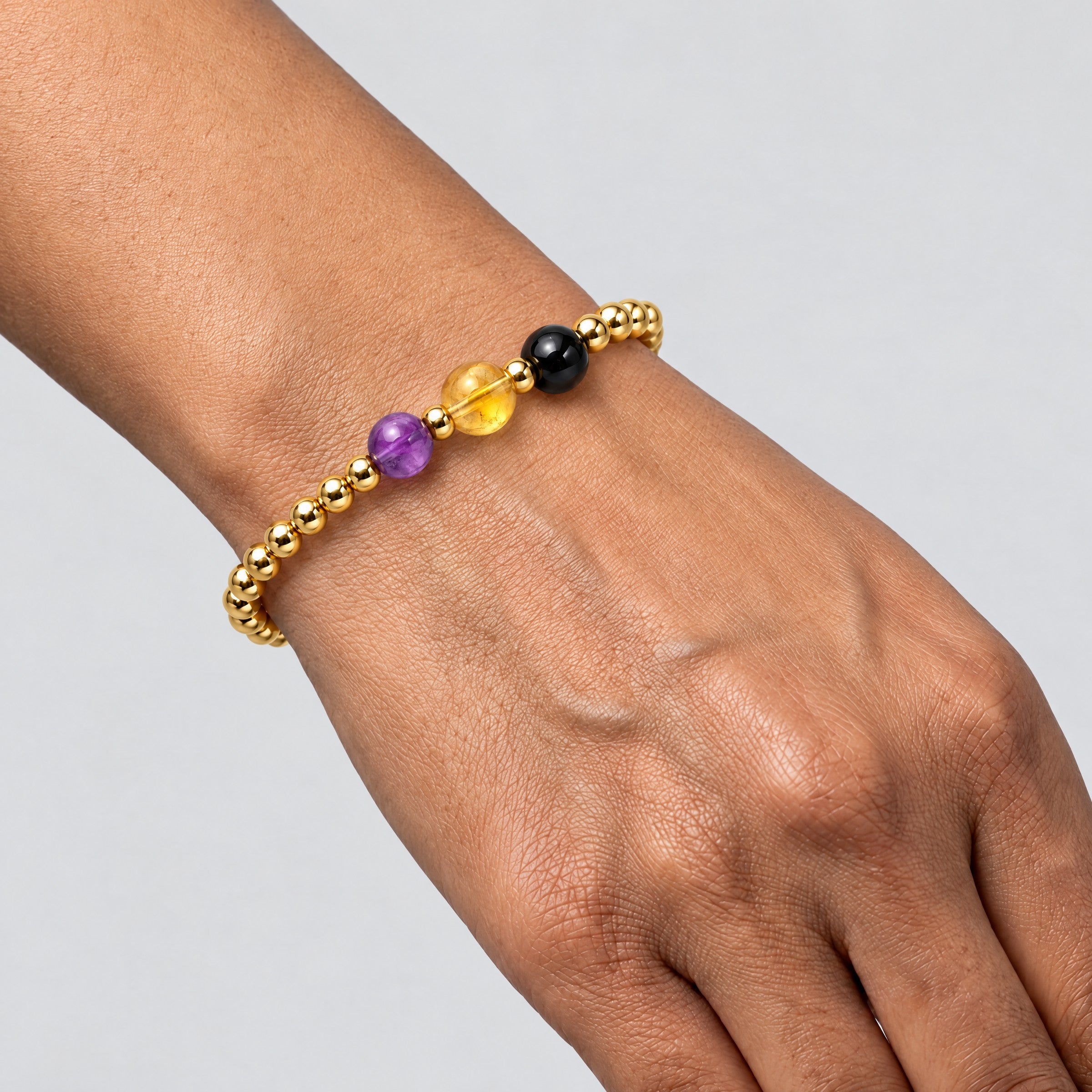 Capricorn Love and Money Golden Bracelet with REAL Gold