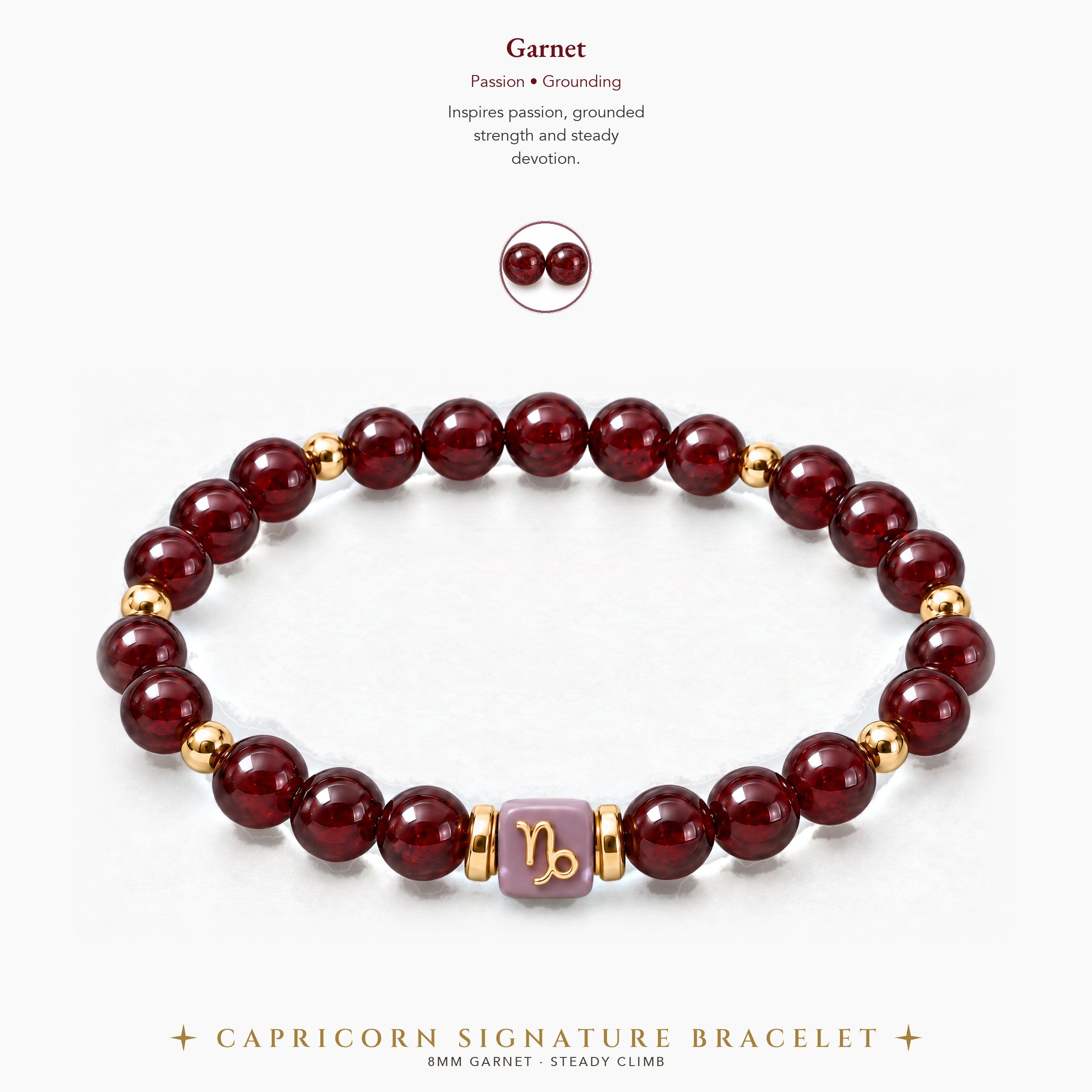 Capricorn Zodiac Signature Bracelet