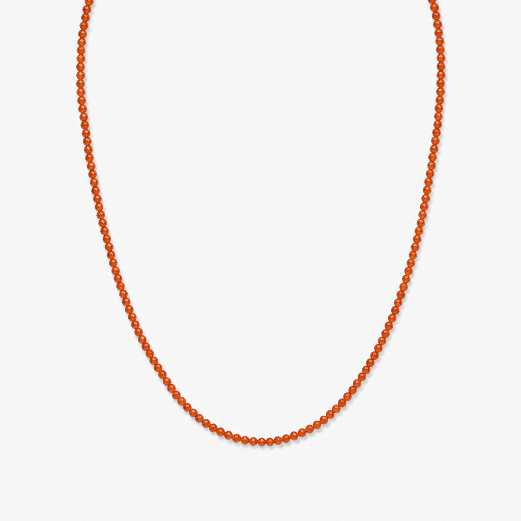 Carnelian Success Beaded Necklace - front view