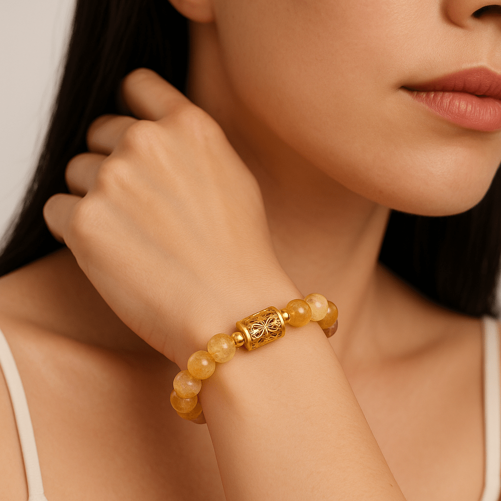 Citrine 11:11 Manifest Millions Gemstone Bracelet - Eat.Read.Love.