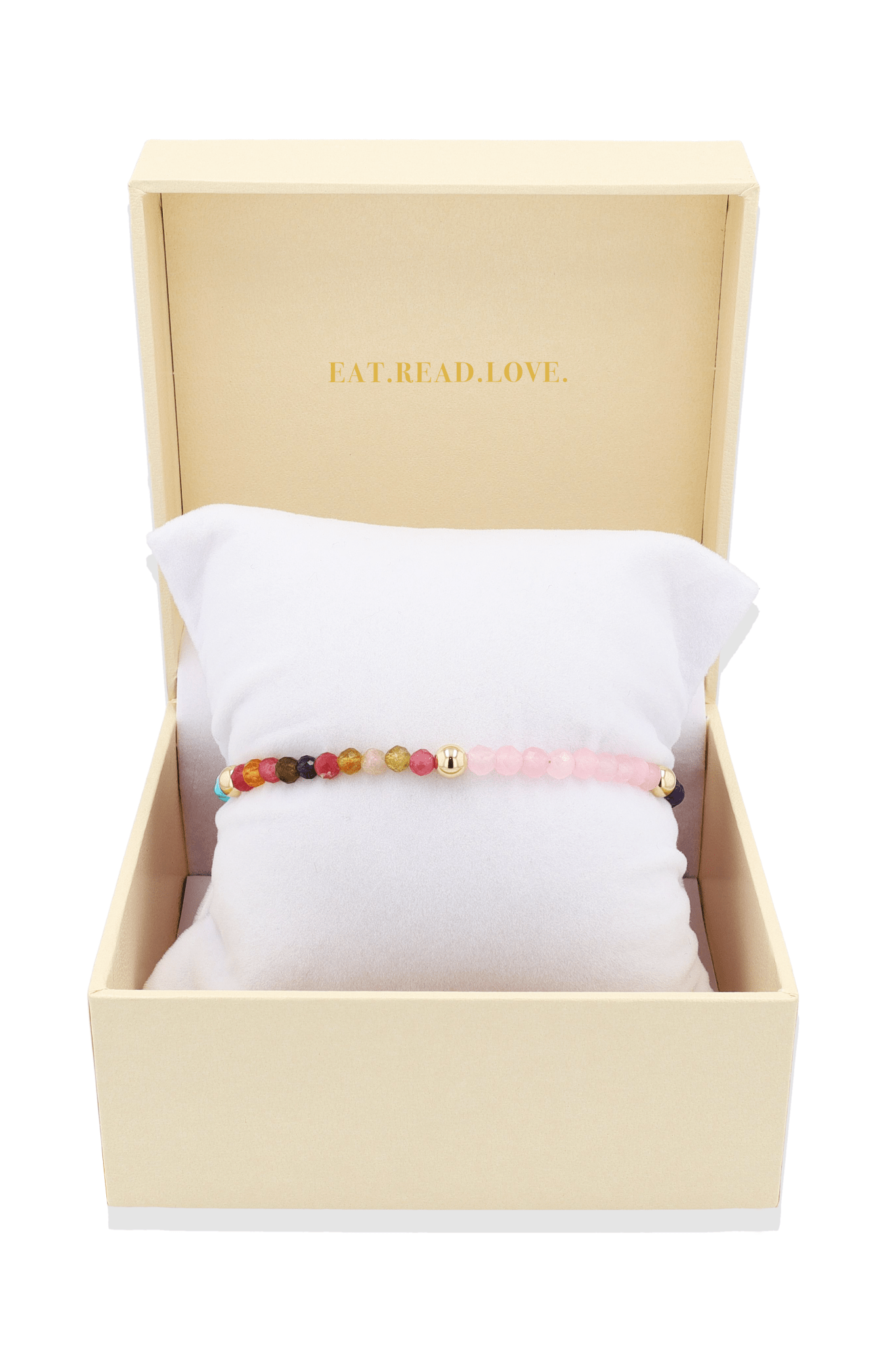 Earth Sign Beaded Bracelet with REAL Gold - Eat.Read.Love.