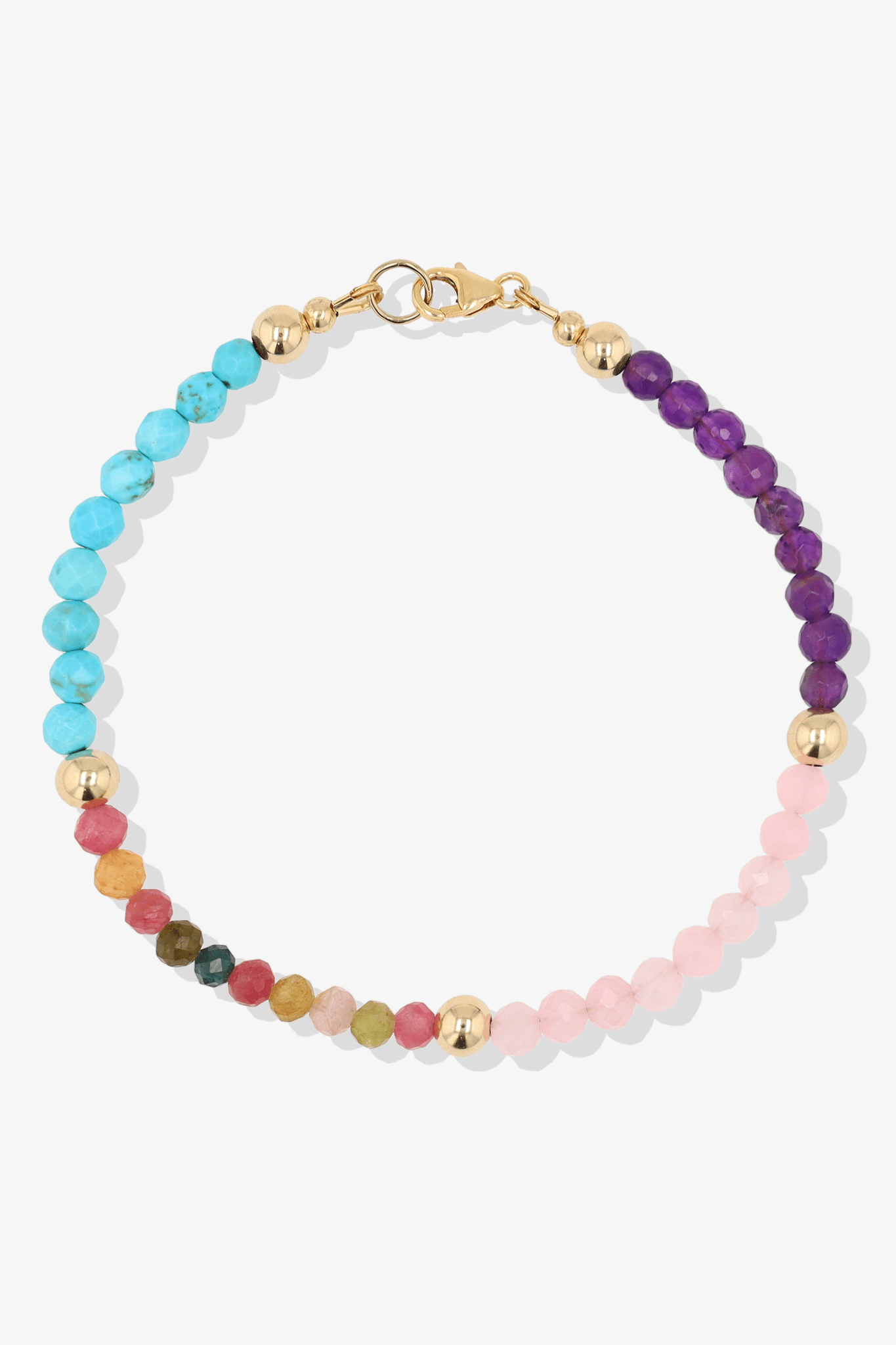 Earth Sign Beaded Bracelet with REAL Gold - Eat.Read.Love.