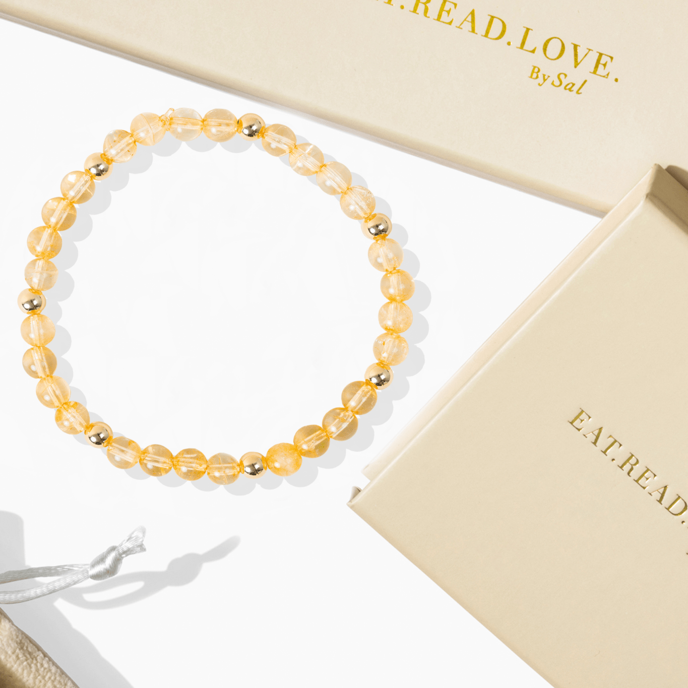 Elevated Wealth Bracelet with REAL Gold Beads and Citrine