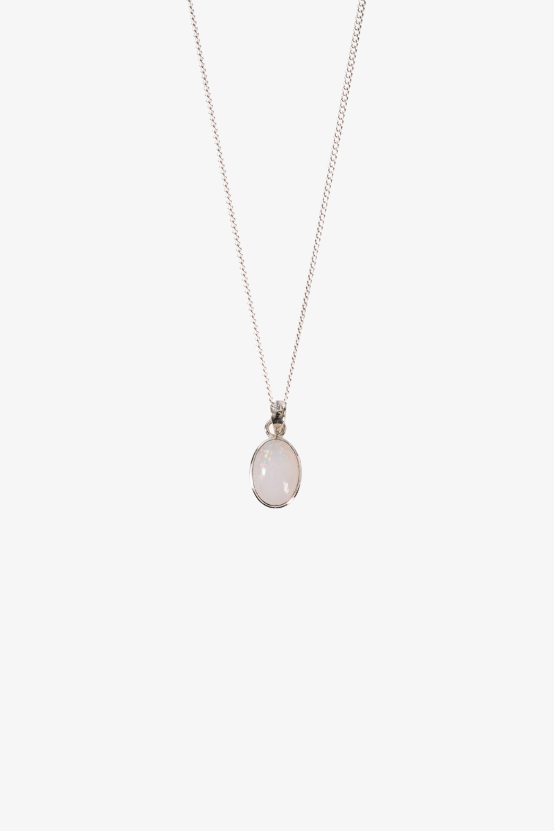 Ethiopian Opal Sterling Silver Pendant - Eat.Read.Love.