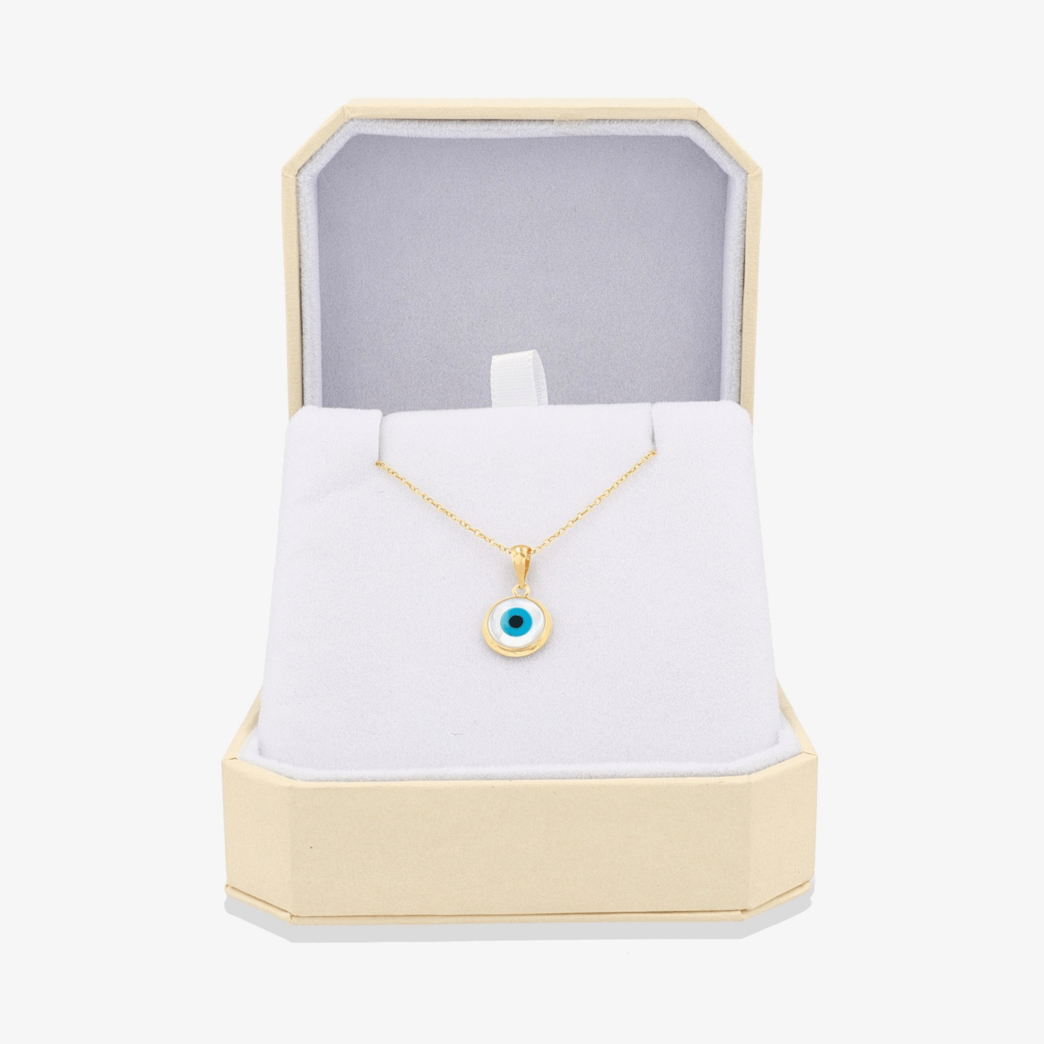 Evil Eye Pendant 14k REAL Gold - Eat.Read.Love.