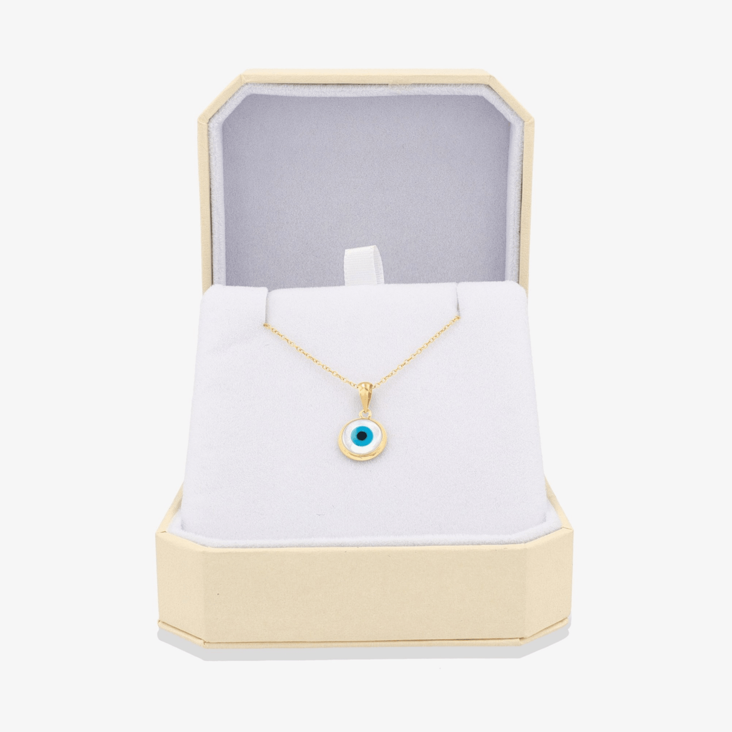 Evil Eye Pendant 14k REAL Gold - Eat.Read.Love.