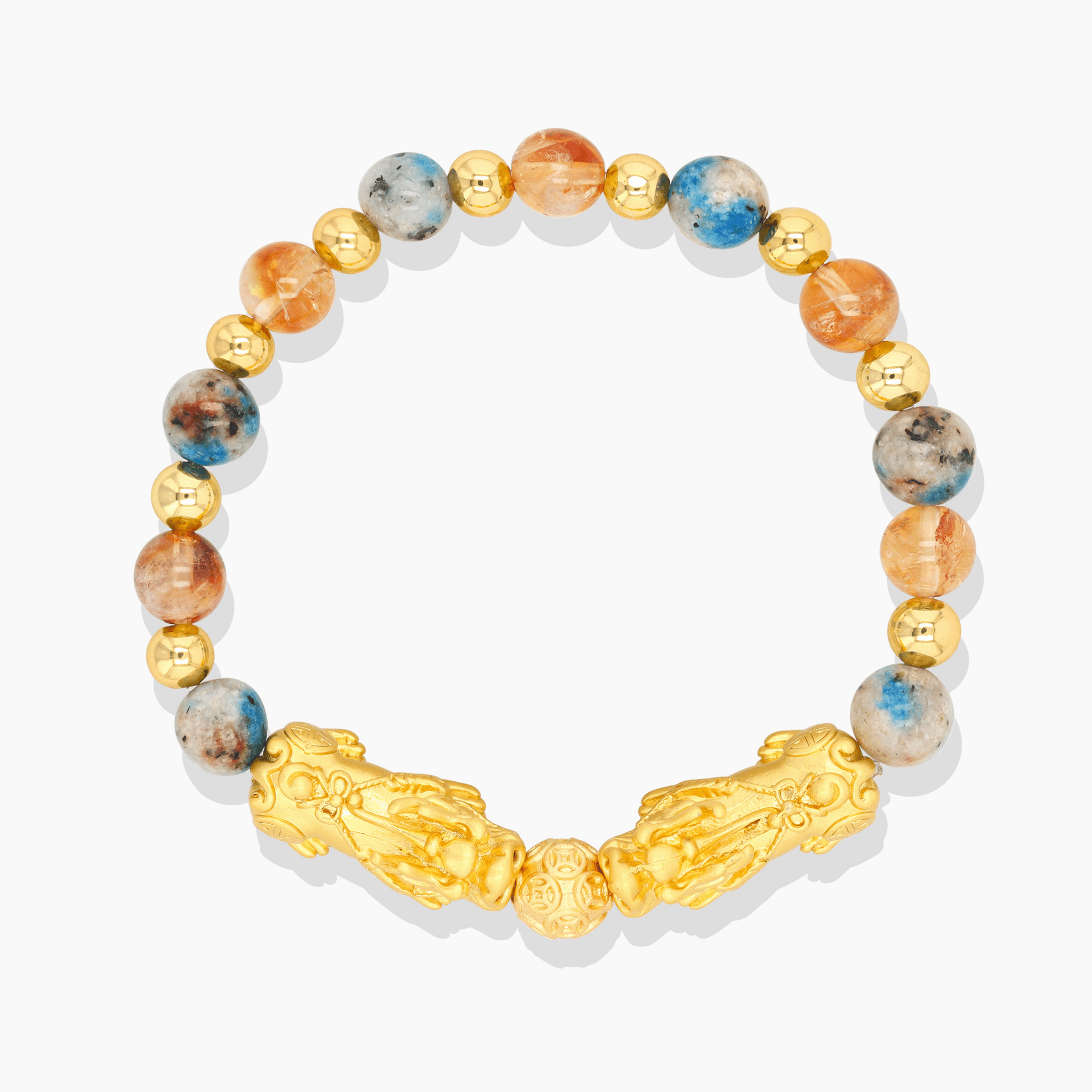 Gemini Zodiac Feng Shui Double Pixiu Bracelet - Eat.Read.Love.
