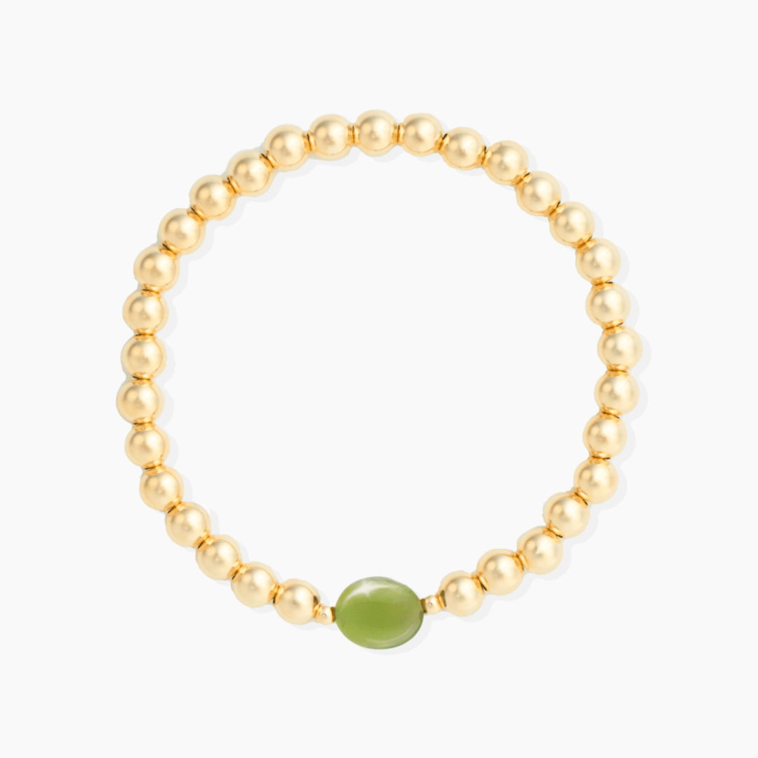 Genuine Moldavite REAL Gold Bracelet - Eat.Read.Love.