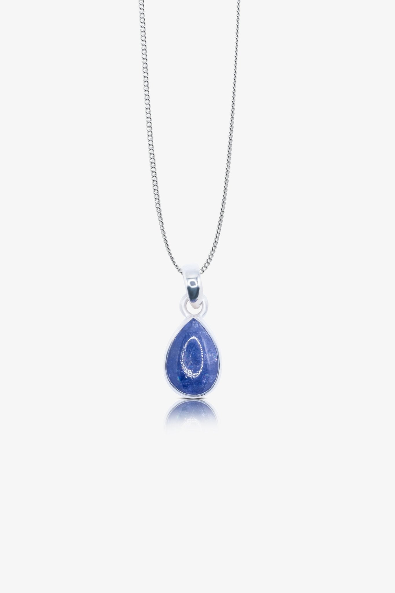 Genuine Tanzanite Sterling Silver Pendant - Eat.Read.Love.