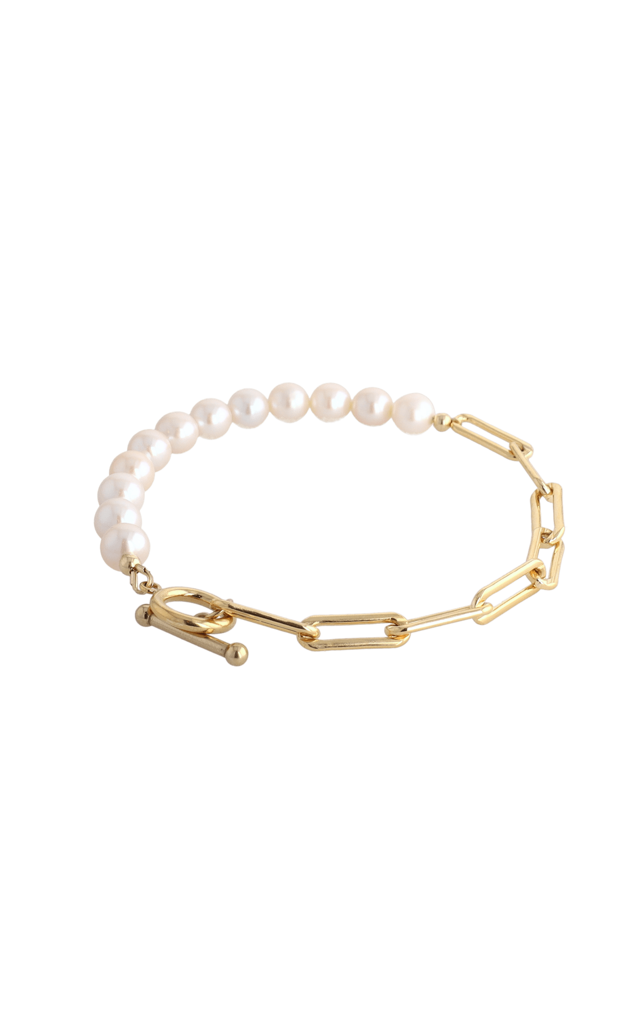 Goddess of Beauty Gold Vermeil Bracelet with Fresh Water Pearl - Eat.Read.Love.