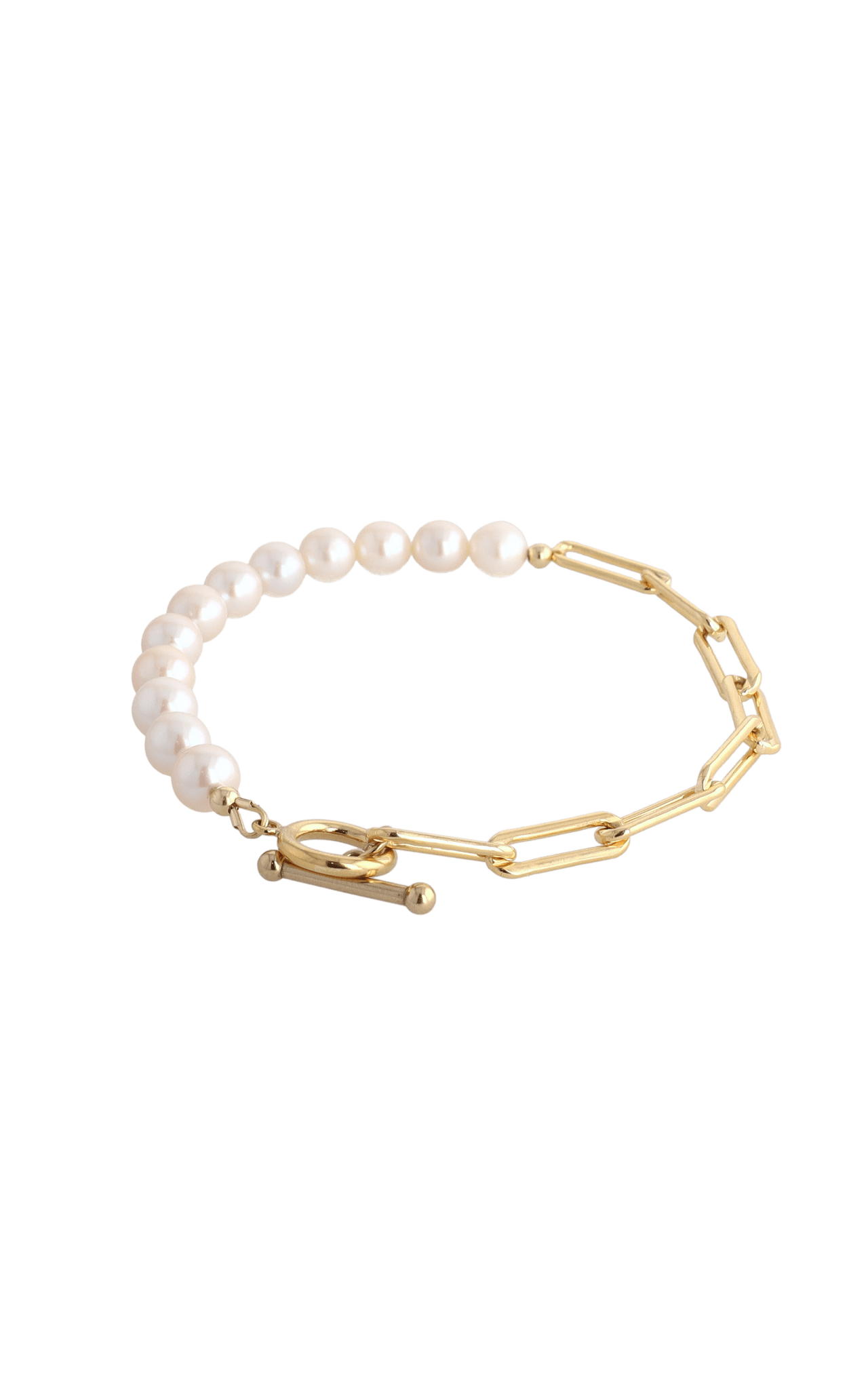 Goddess of Beauty Gold Vermeil Bracelet with Fresh Water Pearl - Eat.Read.Love.