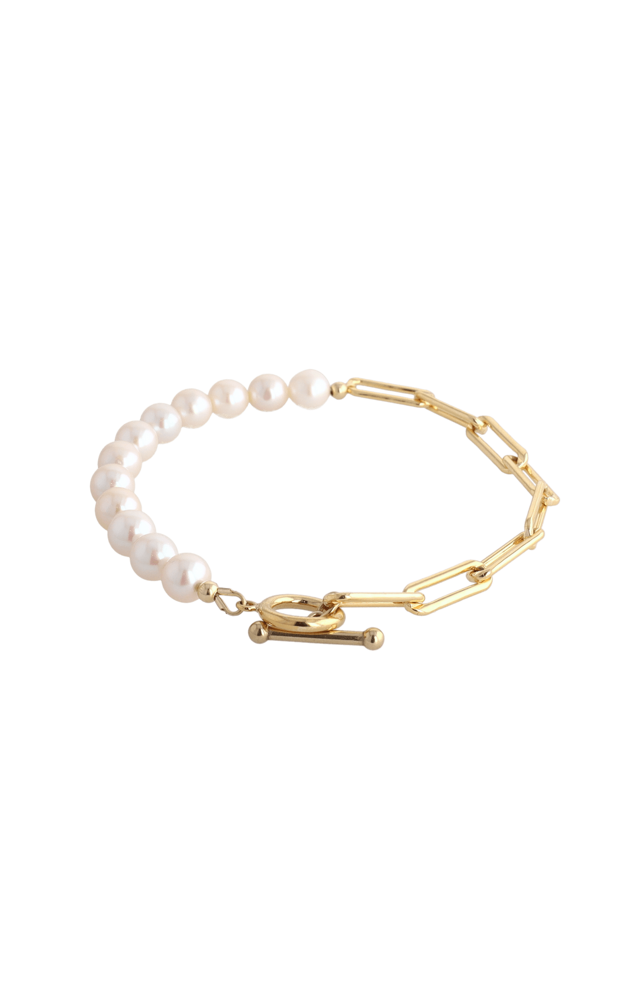 Goddess of Beauty Gold Vermeil Bracelet with Fresh Water Pearl - Eat.Read.Love.
