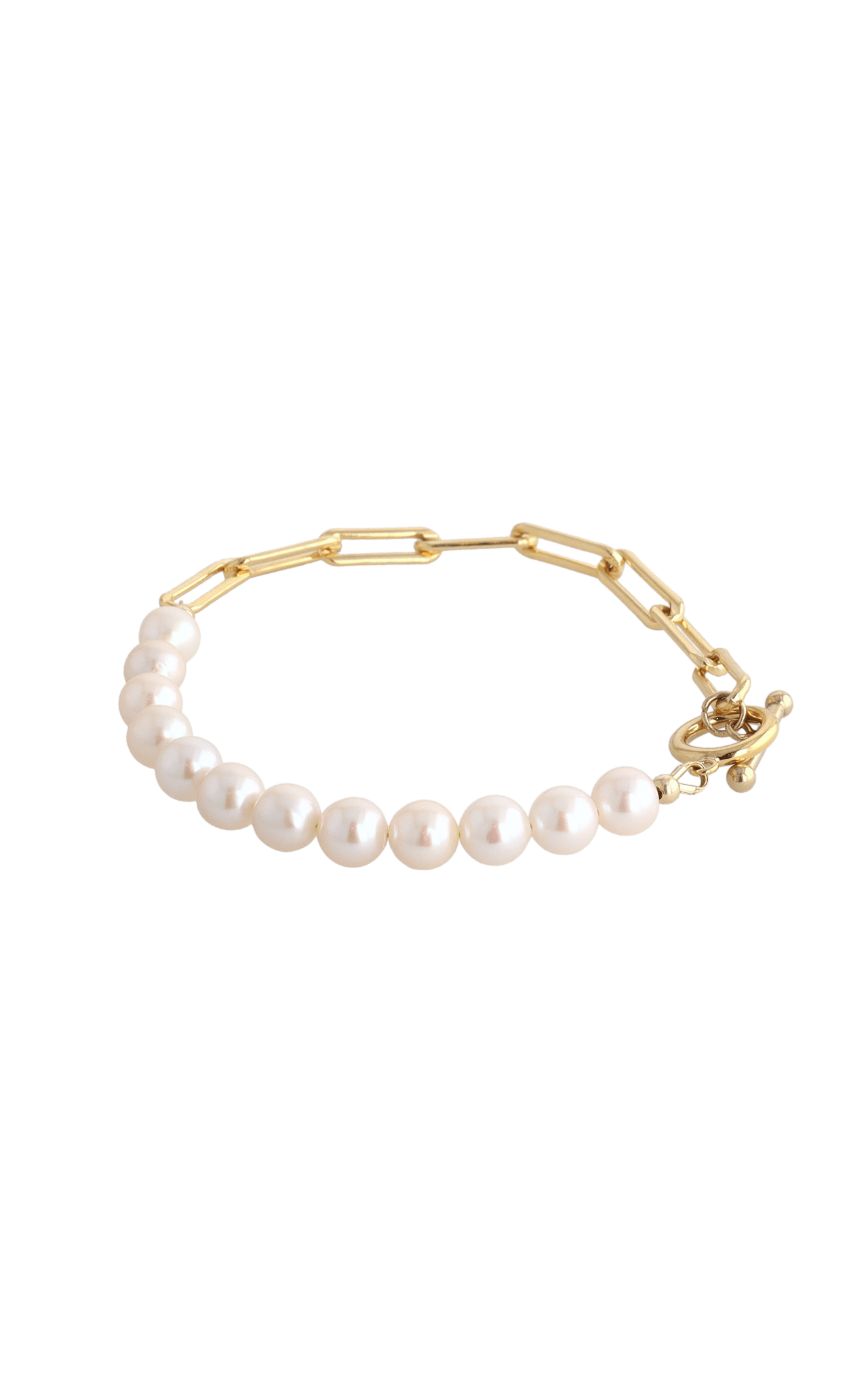 Goddess of Beauty Gold Vermeil Bracelet with Fresh Water Pearl - Eat.Read.Love.