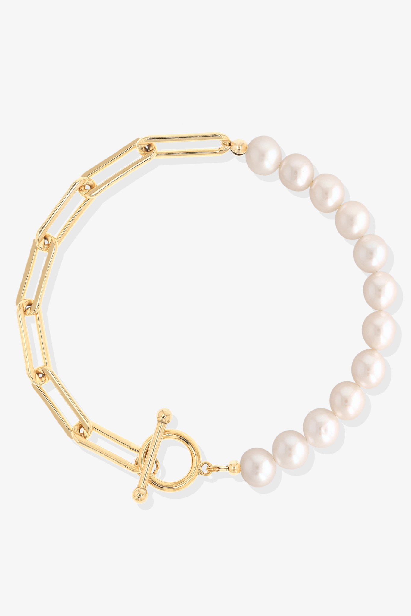 Goddess of Beauty Gold Vermeil Bracelet with Fresh Water Pearl - Eat.Read.Love.