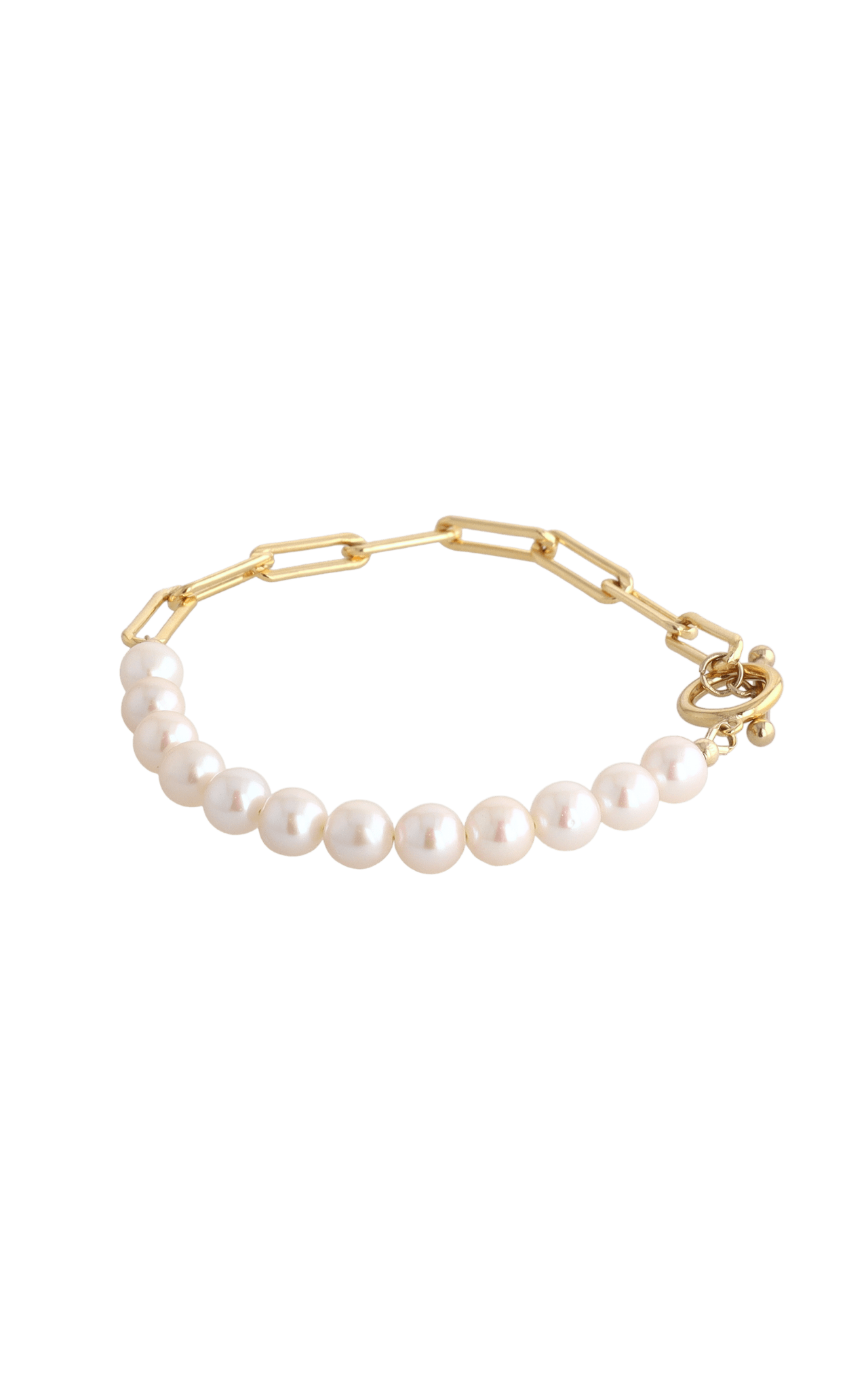 Goddess of Beauty Gold Vermeil Bracelet with Fresh Water Pearl - Eat.Read.Love.