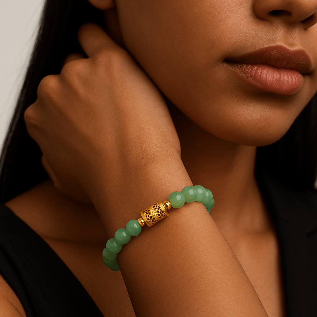 Green Aventurine Money Awakening 11:11 Gemstone Bracelet - Eat.Read.Love.