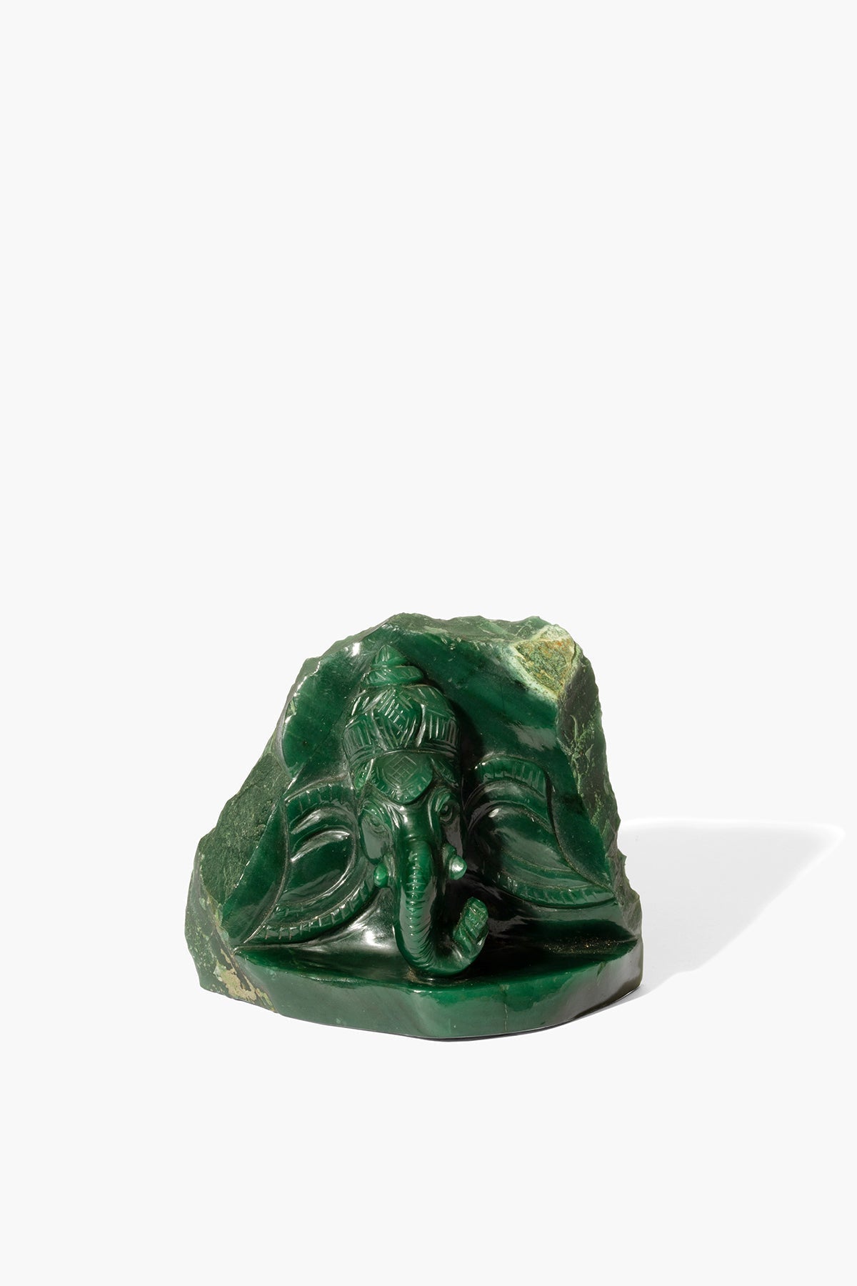 Hand Carved Green Quartz Lord Ganesha - Eat.Read.Love.